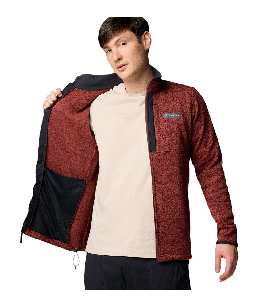 Columbia Fleecejacke Sweater Weather Full Zip 2.0 (warm, weiches Material) rot Herren
