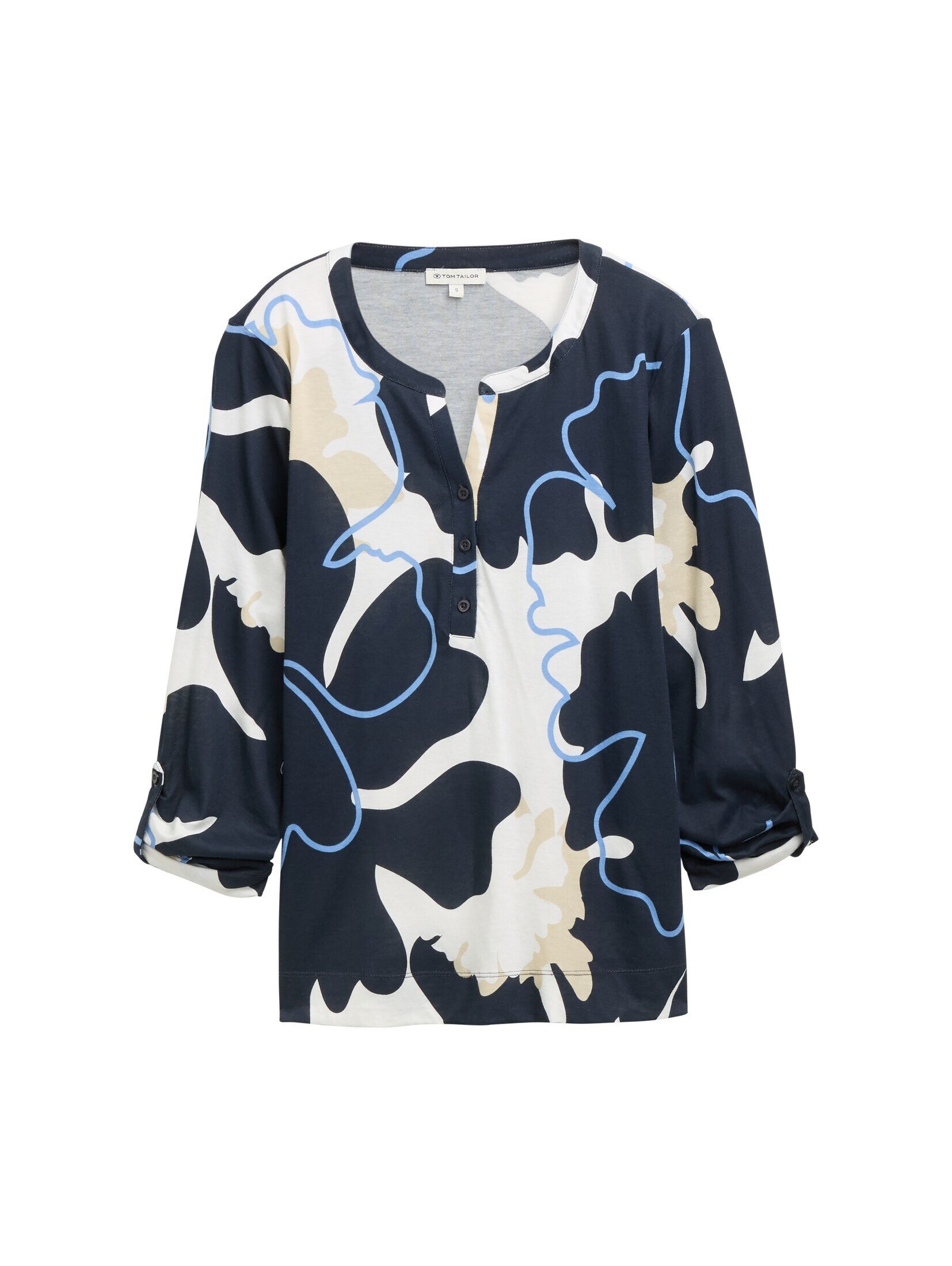 TOM TAILOR T-Shirt Henley Langarmshirt mit günstig online kaufen