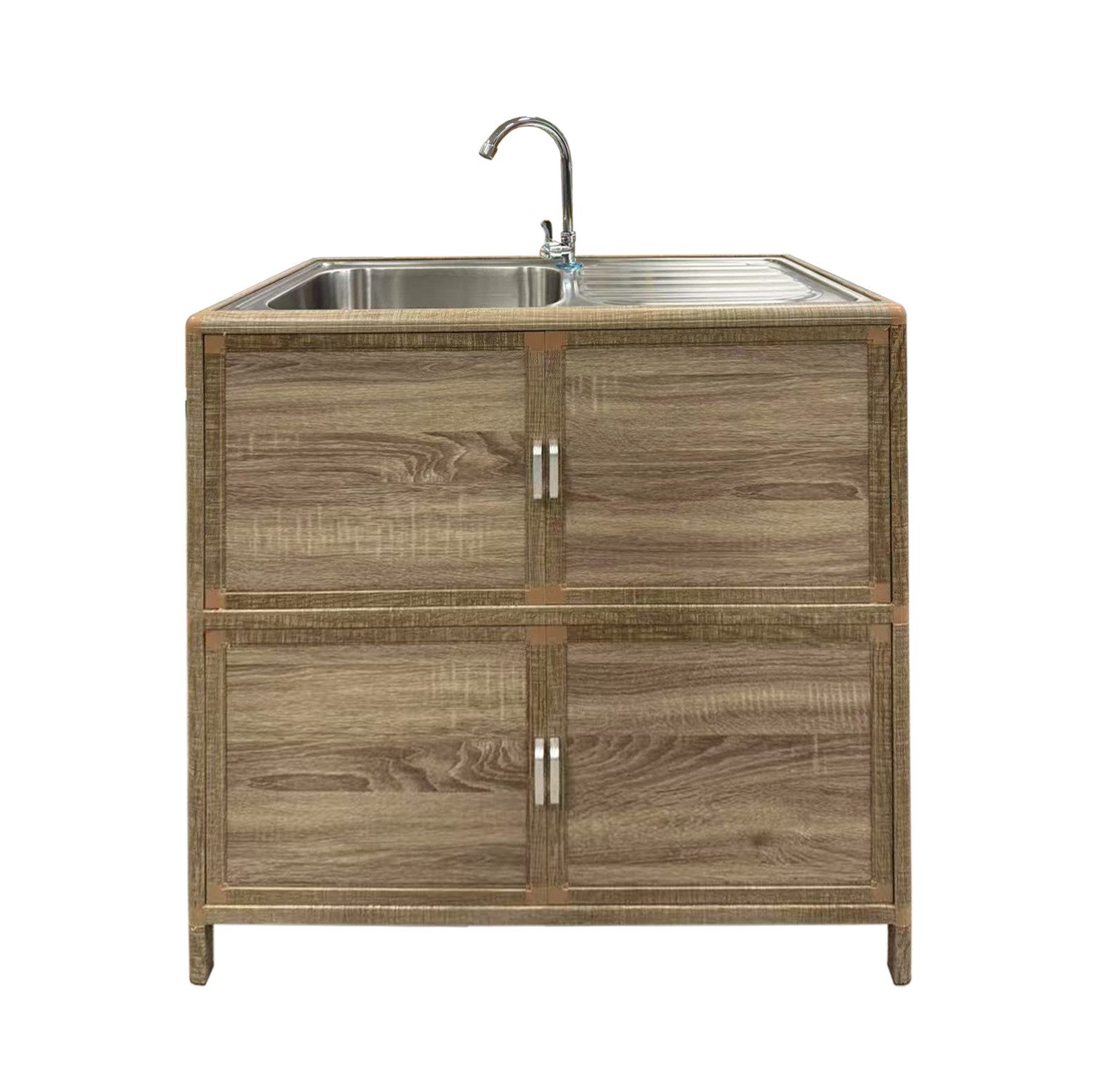 HTI-Living Outdoor-Küchenmodul Outdoorspüle L Gerti Sonoma (Stück, 1-St., 1 Outdoorspüle) Gartenspüle Campingspüle Messespüle