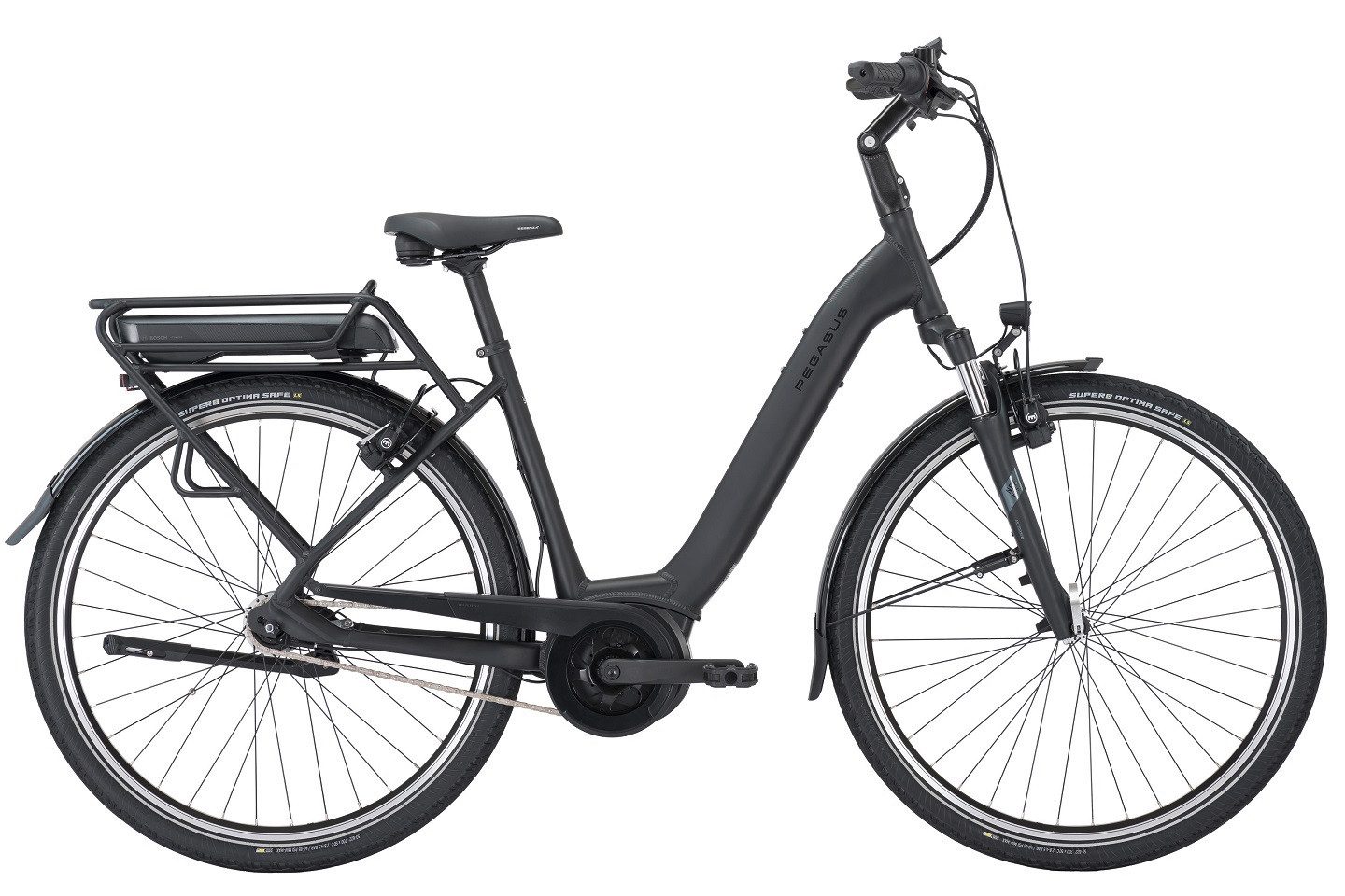 Pegasus E-Bike Pegasus Solero E7R Plus 500 Wh Damen schwarz 2025, 7 Gang Shimano Nexus, Nabenschaltung, Bosch Active Line Plus, 500 Wh