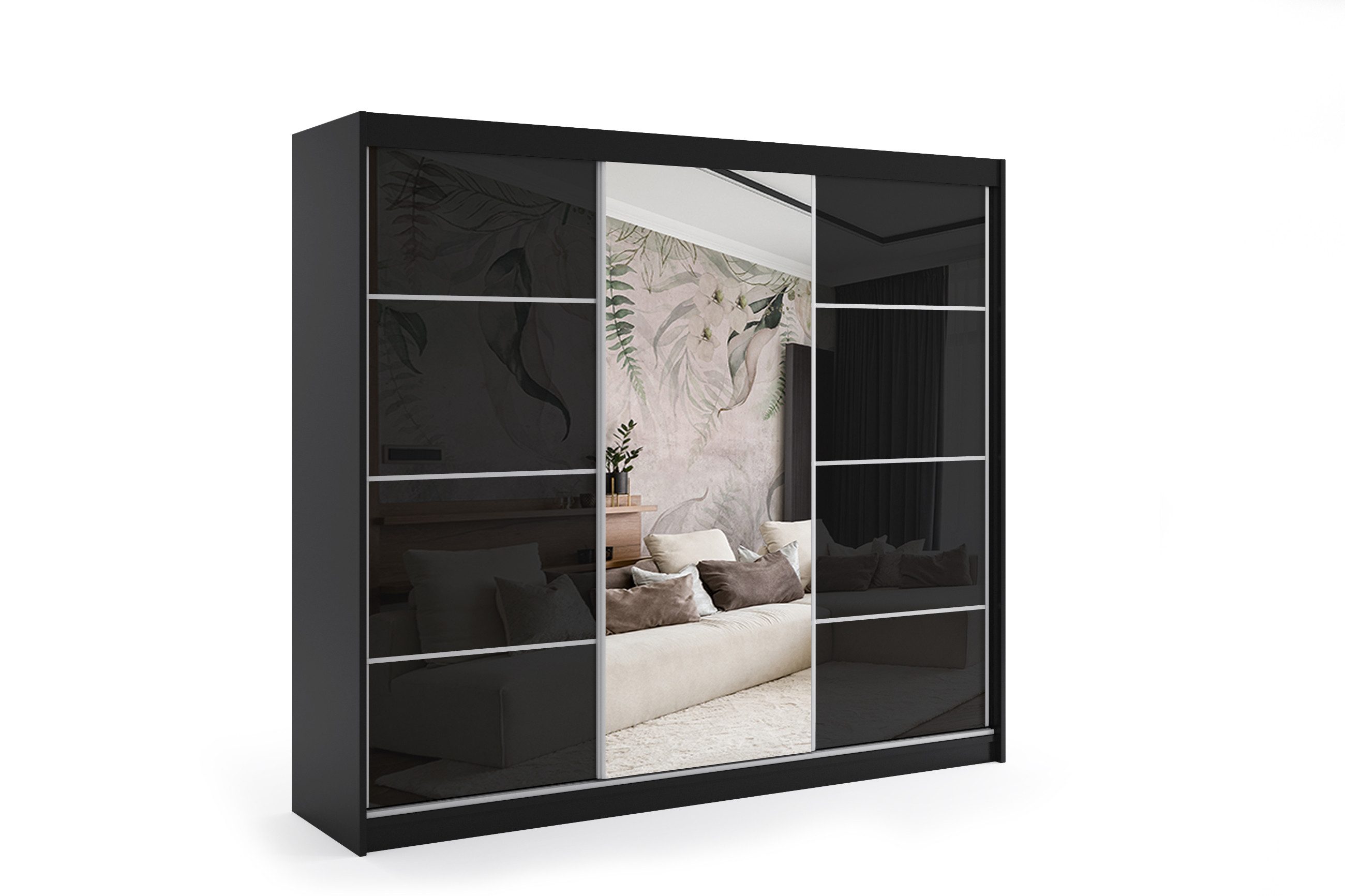 ALTDECOR Schiebetürenschrank VIVI 2 (Kleiderschrank Aluminium-Leisten, günstig online kaufen