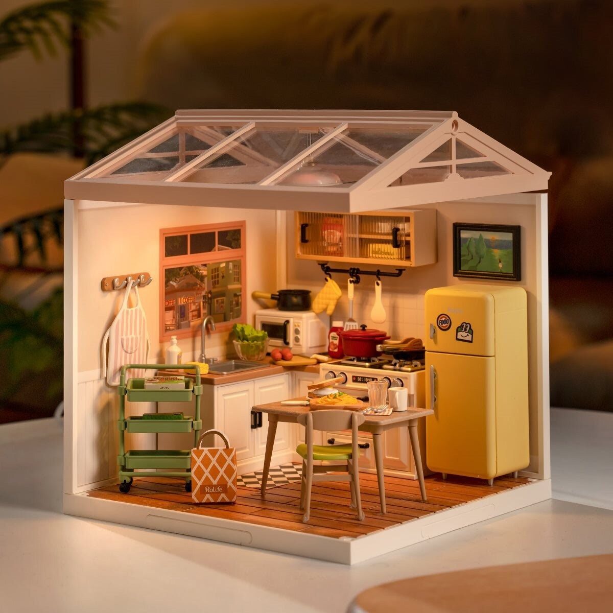 Robotime Modellbausatz ROBOTIME Rolife DIY House: Küche mit LED-Beleuchtung