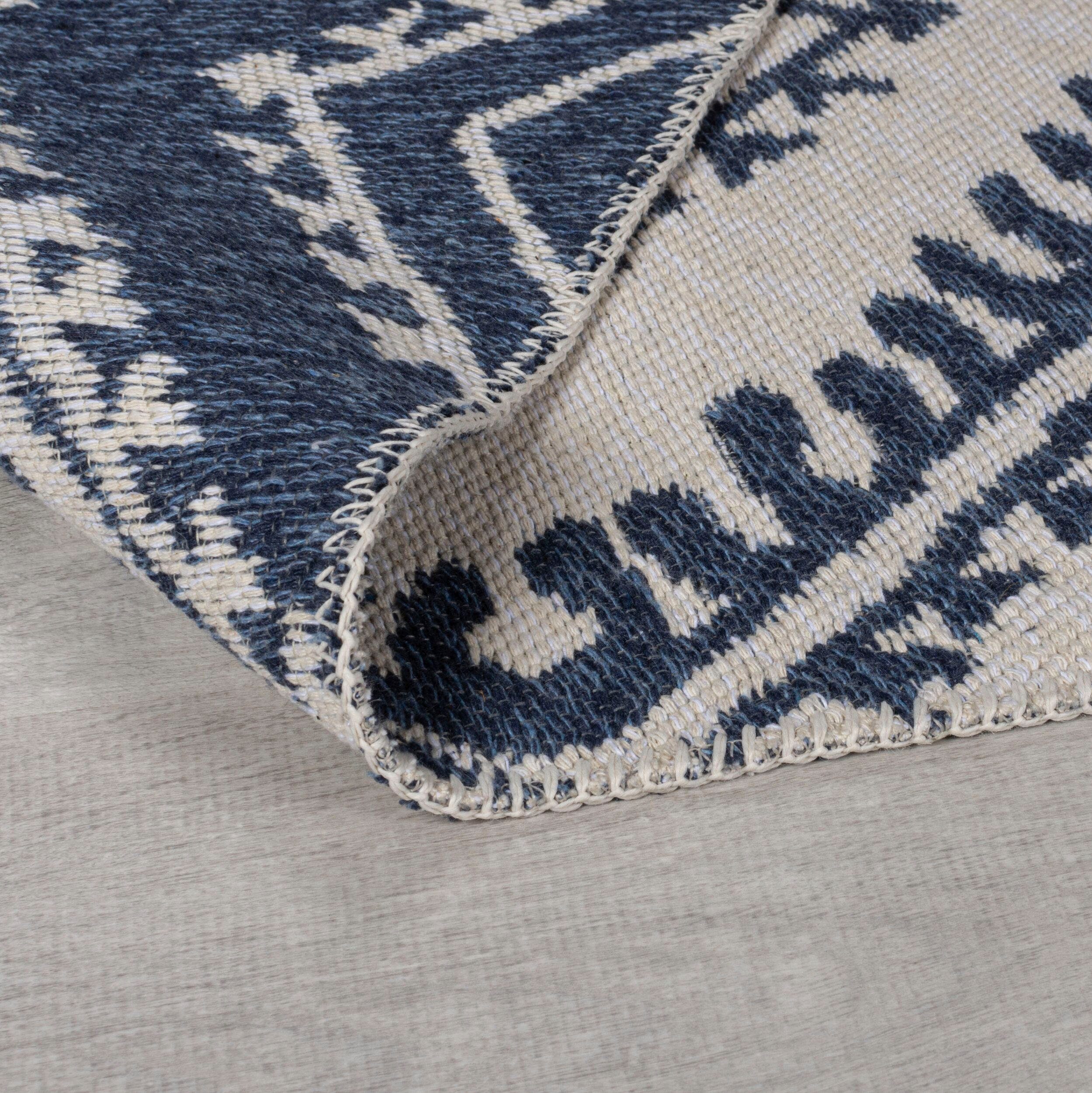 Design Berber dunkelblau Wendemuster, rechteckig, ALIX, Teppich 2 Höhe: RUGS, FLAIR mm,