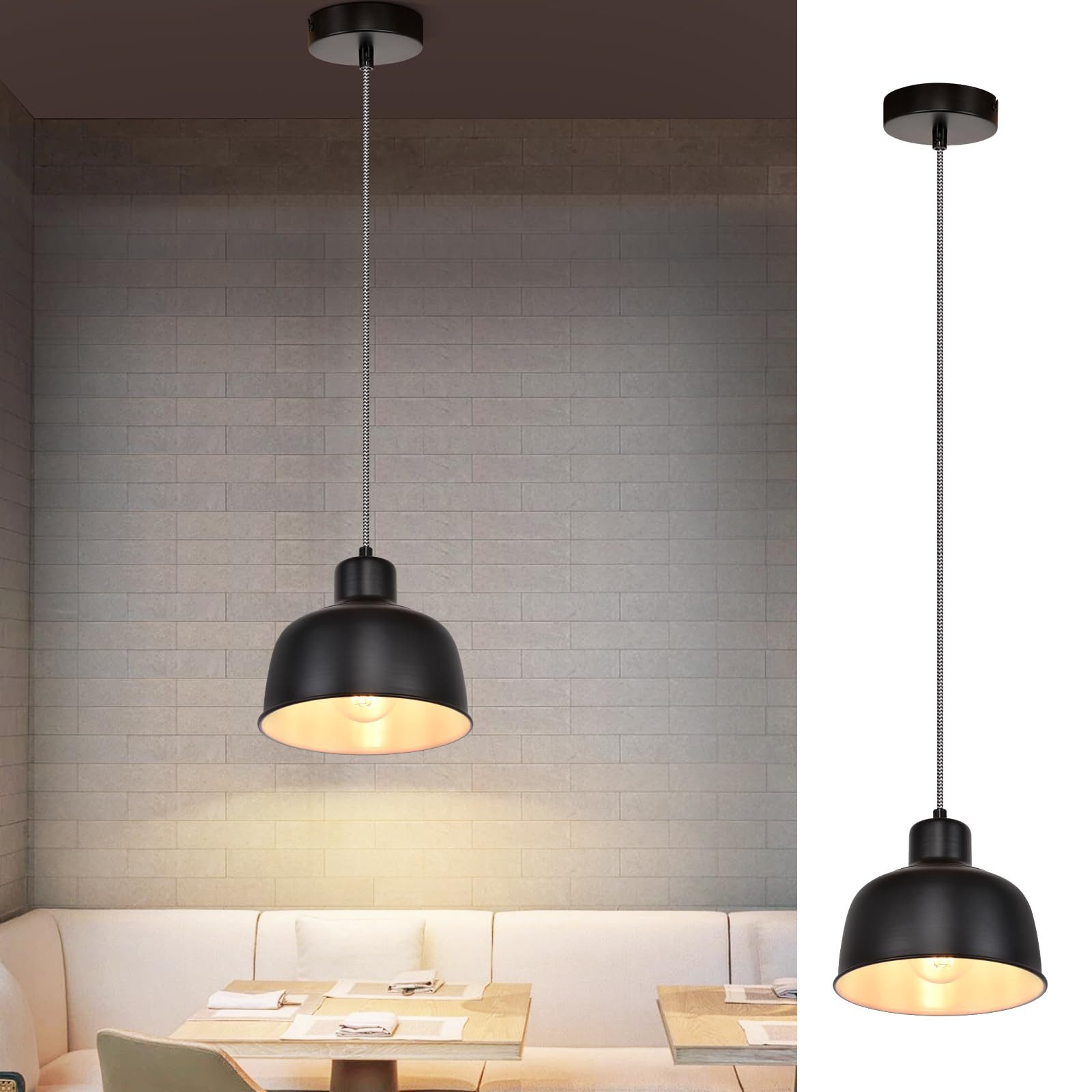 Nettlife Pendelleuchte Schwarz 1/3 Flammig Hängelampe günstig online kaufen
