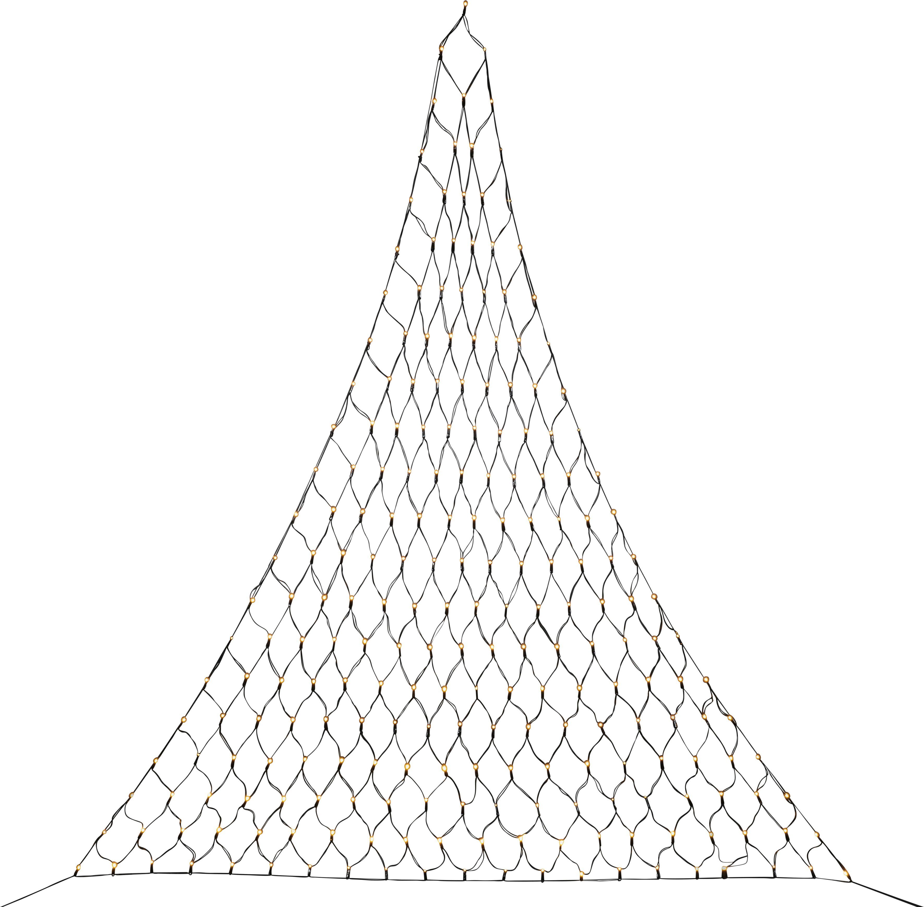 Dioden, KONSTSMIDE 231-flammig, Lichternetz, m bernsteinfarbene 2,4 Höhe LED-Lichternetz 231 LED Triangel,