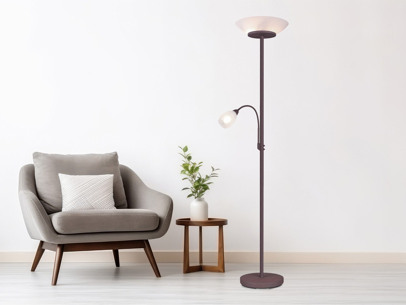 Reality Leuchten LED Deckenfluter, Lesearm, LED günstig online kaufen