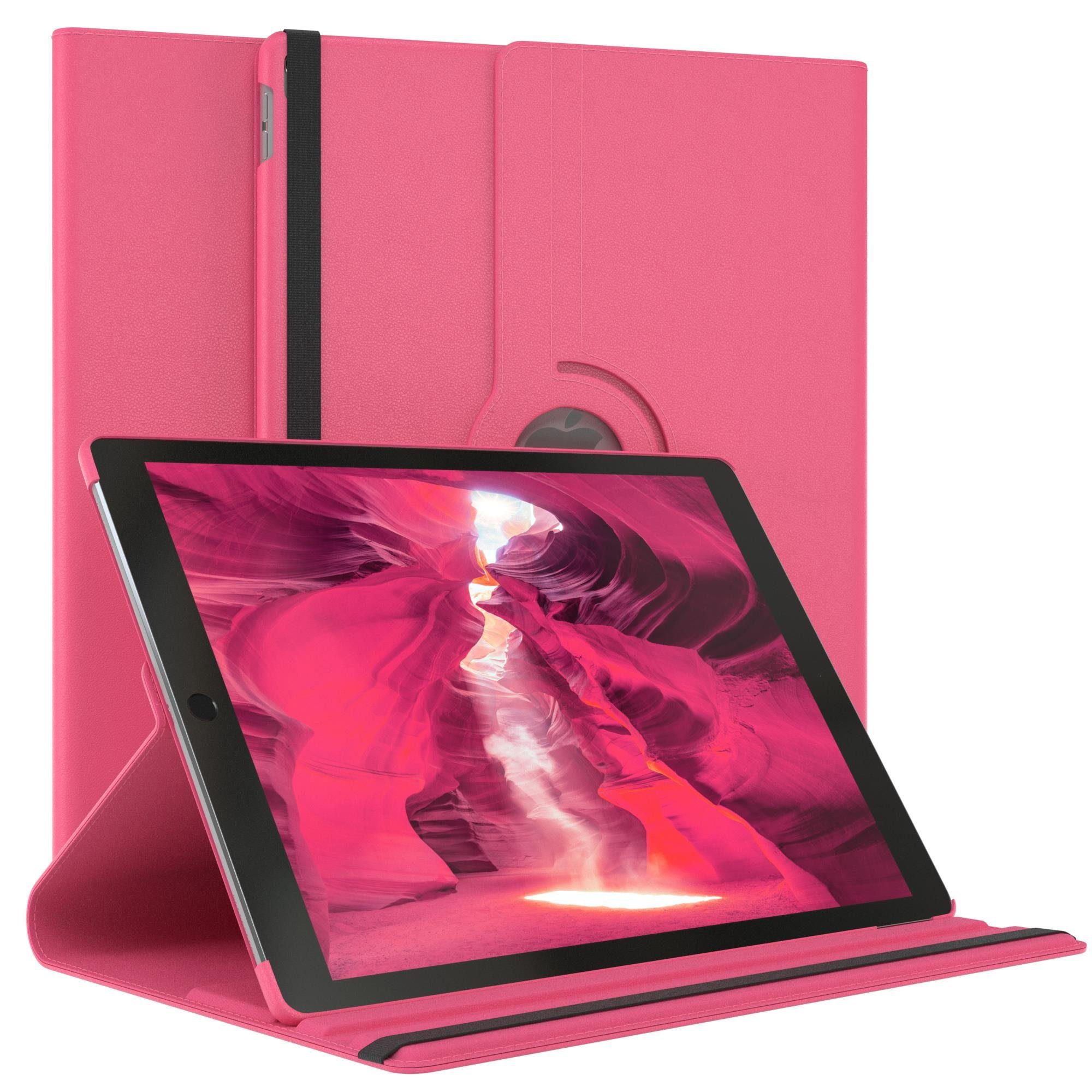 EAZY CASE Tablet-Hülle Rotation Case für Apple iPad Pro 2. Gen. (2017) 12,9  Zoll, Klapphülle zum Aufstellen Rundum Hülle Book Tablet Slim Klappcase Pink