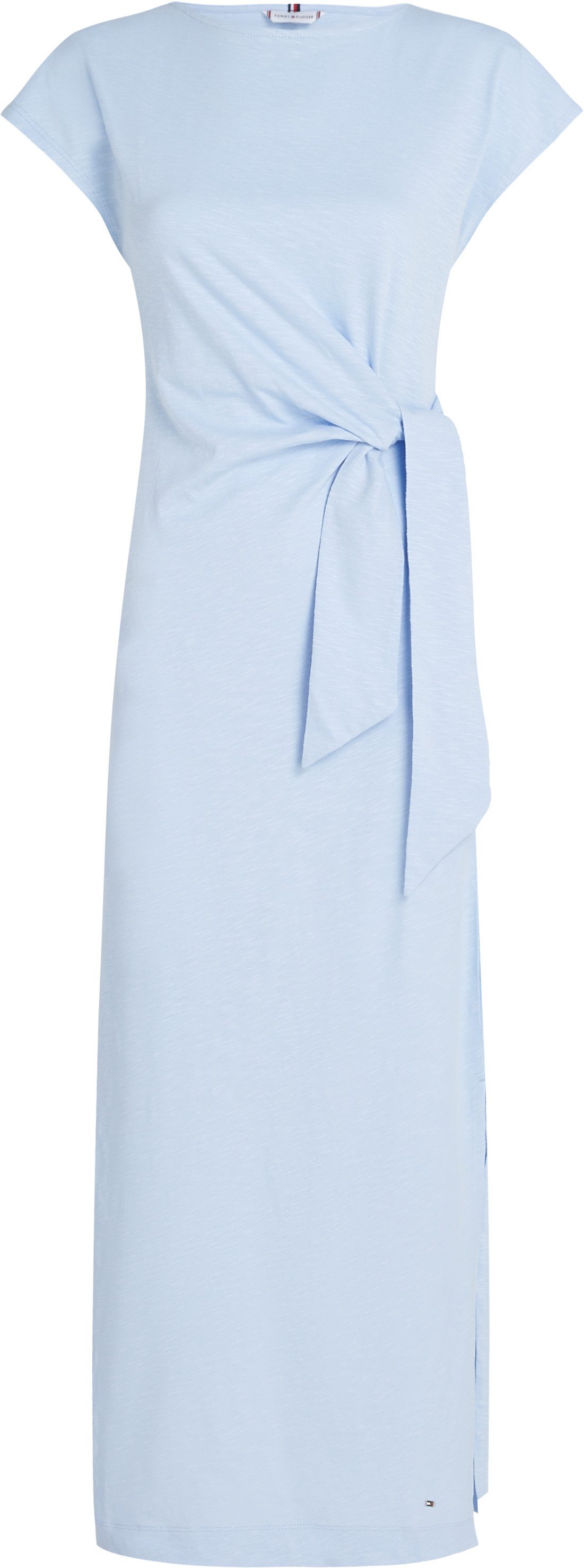 Tommy Hilfiger Midikleid KNOT BOAT-NK MIDI DRESS SS mit Knotendetail