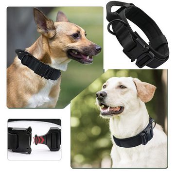 FIDDY Hundehalsbandleuchte Verstellbares Hundehalsband mit Leine für mittelgroße bis große Hunde