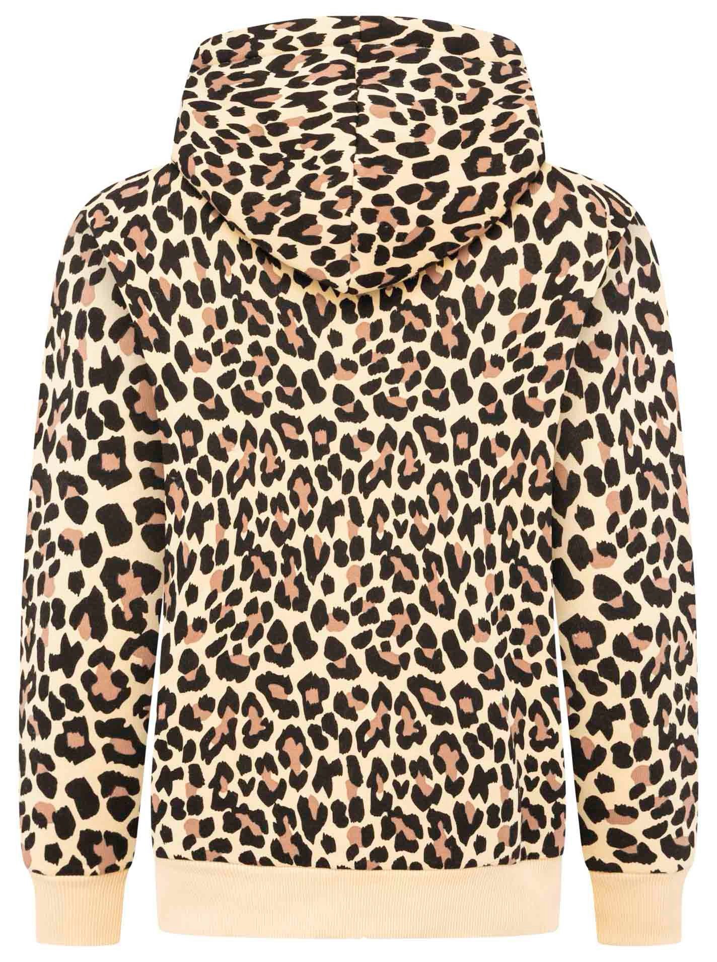 Zwillingsherz Kapuzensweatjacke Zwillingsherz Hoodiejacke "LEO AOP" günstig online kaufen