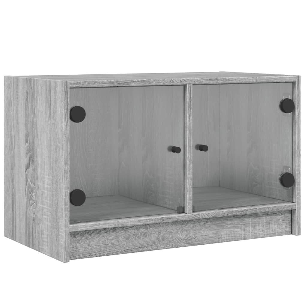 vidaXL TV-Schrank TV-Schrank mit Glastüren Grau günstig online kaufen