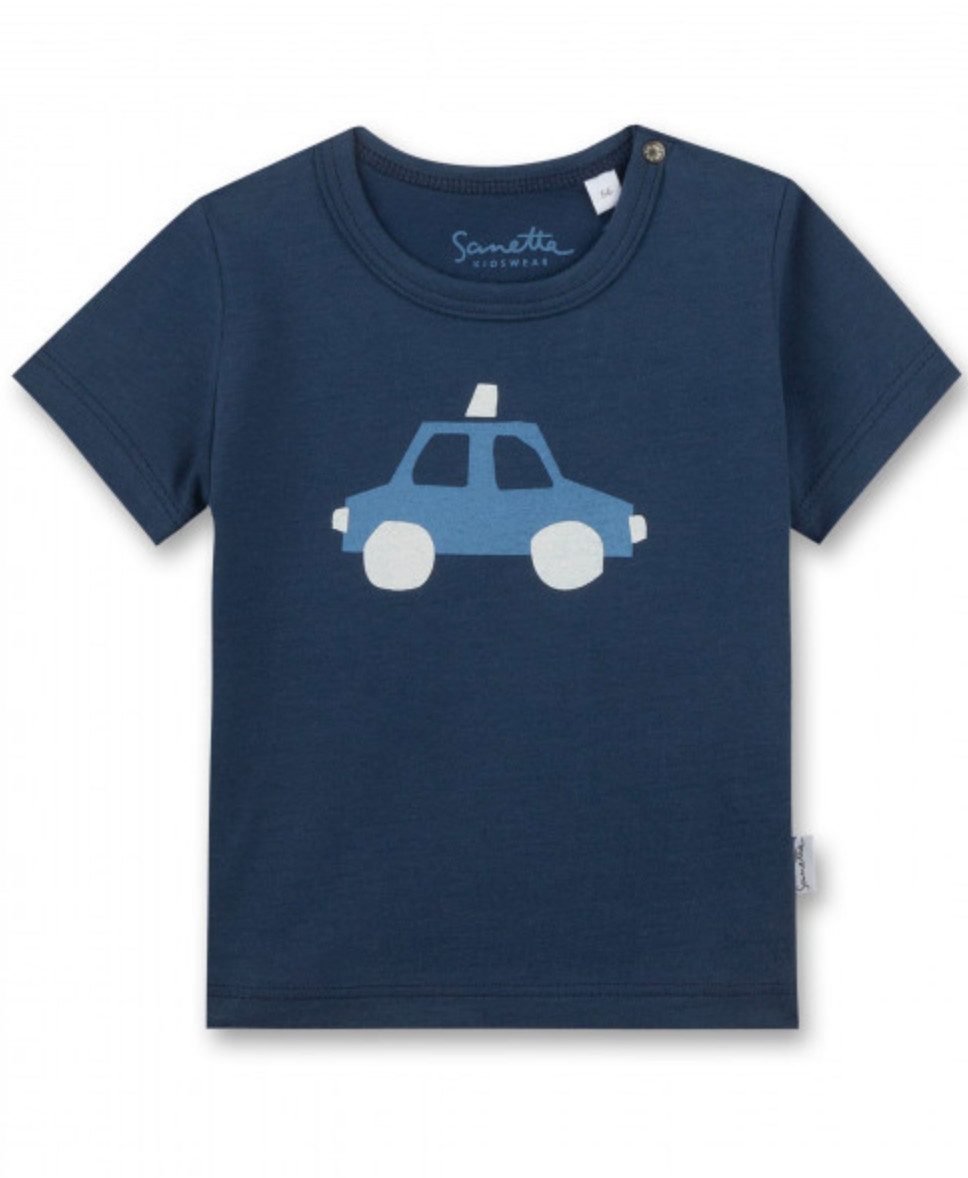 Sanetta T-Shirt Baby Jungen T-Shirt Auto Print – Bio Baumwolle kurzarm