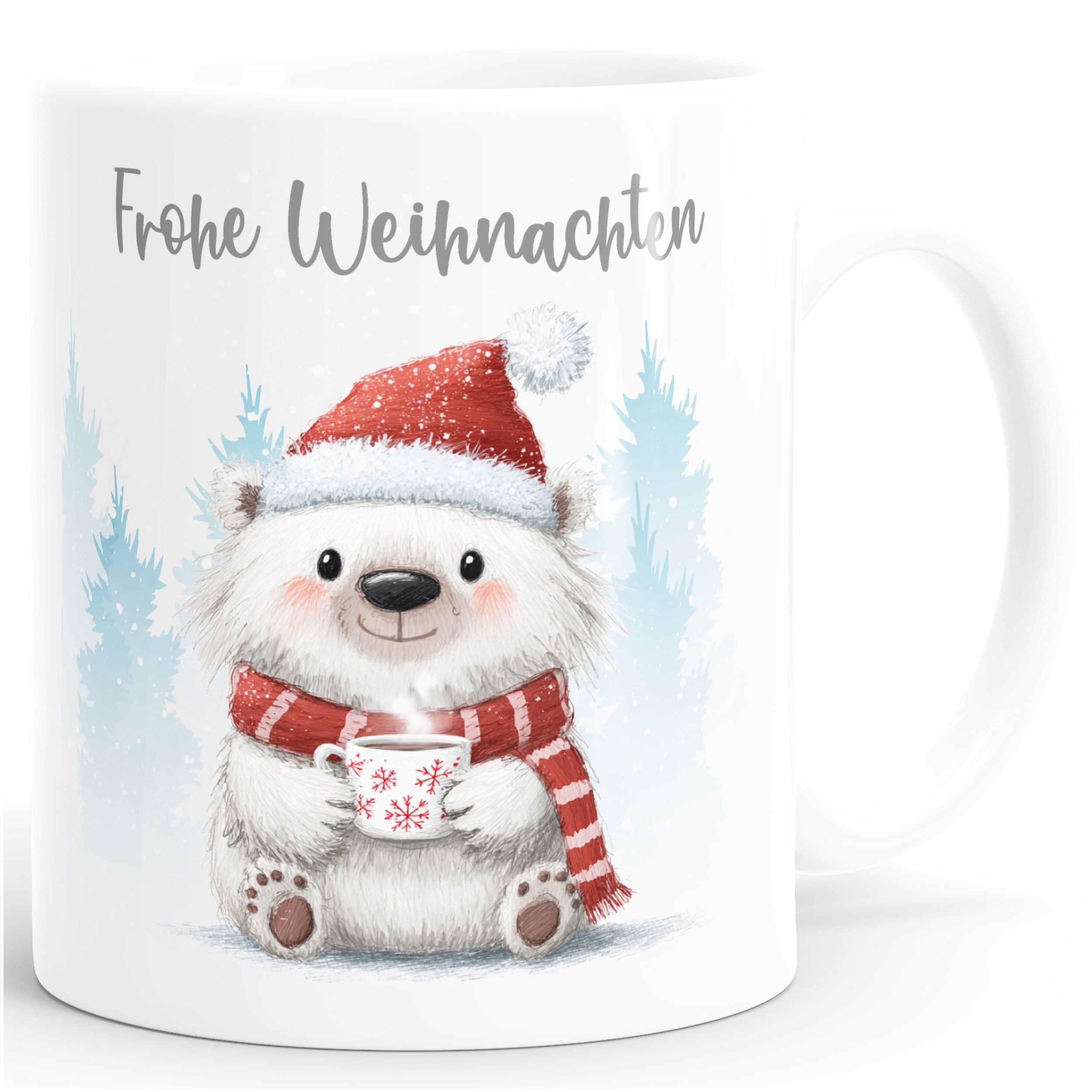 SpecialMe Tasse Tasse Bär Frohe Weihnachten Design Geschenkidee Weihnachtstasse mit, Keramik
