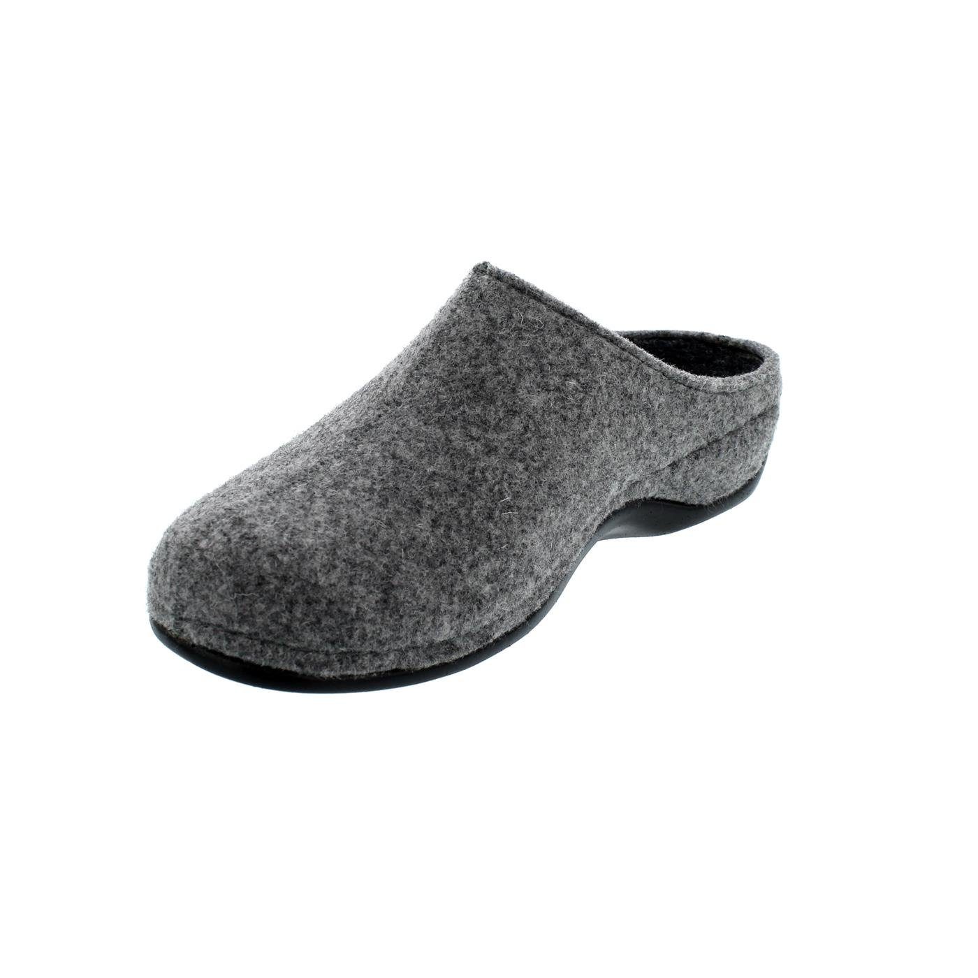 BERKEMANN Berkemann Hausschuh Florina 1025-652, Filz, Hellgrau, Weite H, Fußbett Pantoffel – Bild 4 von 5
