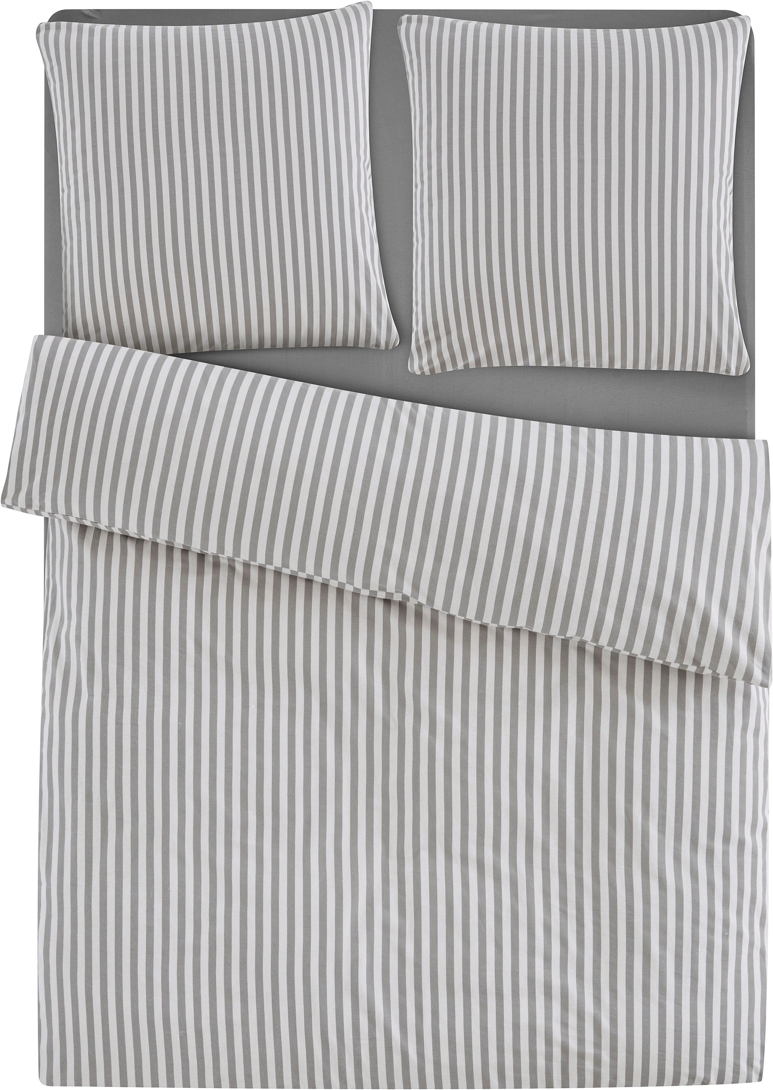 LeGer Home by Lena Gercke Bettwäsche Linnea, Flanell, 2 teilig, aus 100% Baumwolle, Streifendesign – Bild 2 von 5