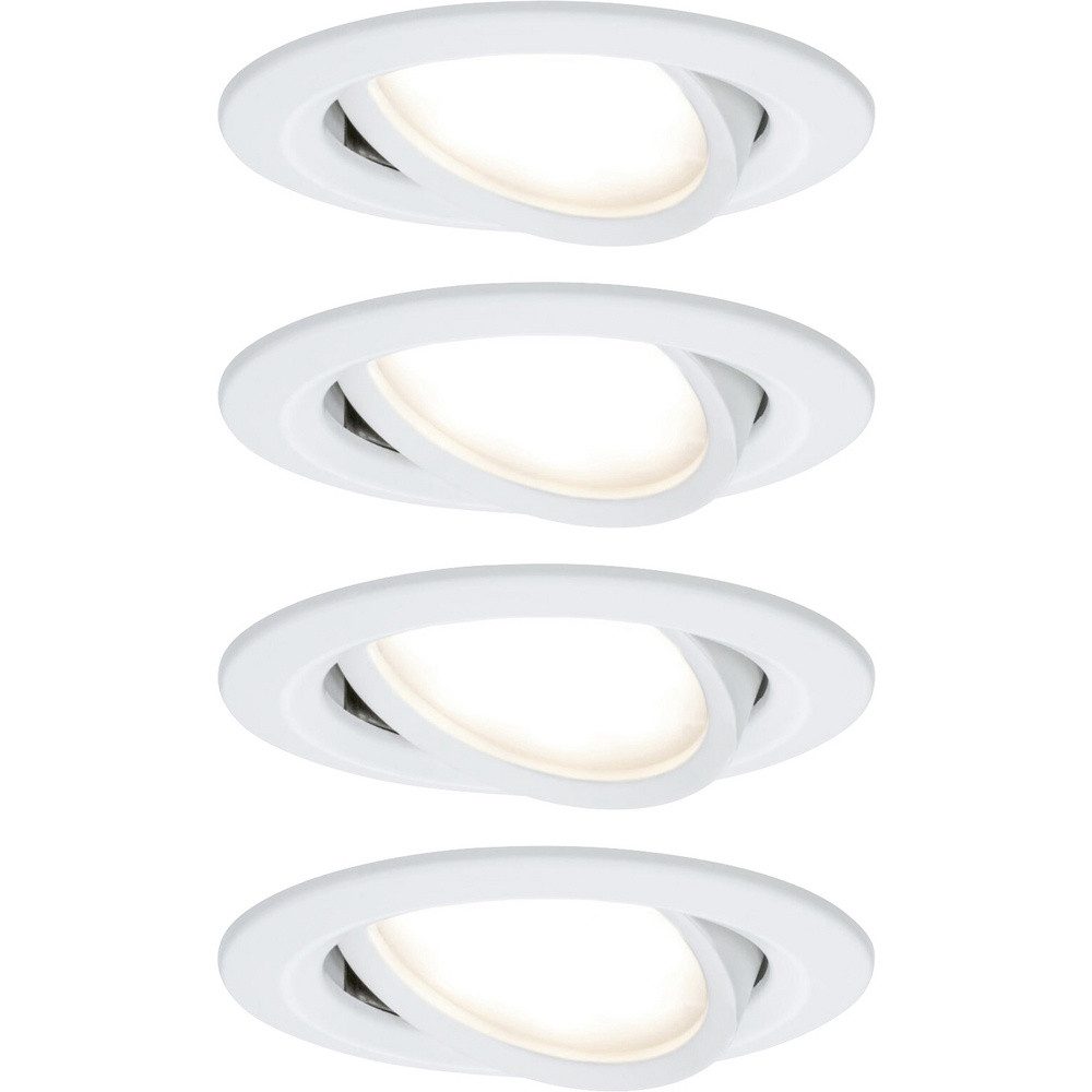 Paulmann Einbauleuchte Paulmann 41307 Nova Coin Einbauleuchte 4er Set LED LED 24 W Weiß (mat