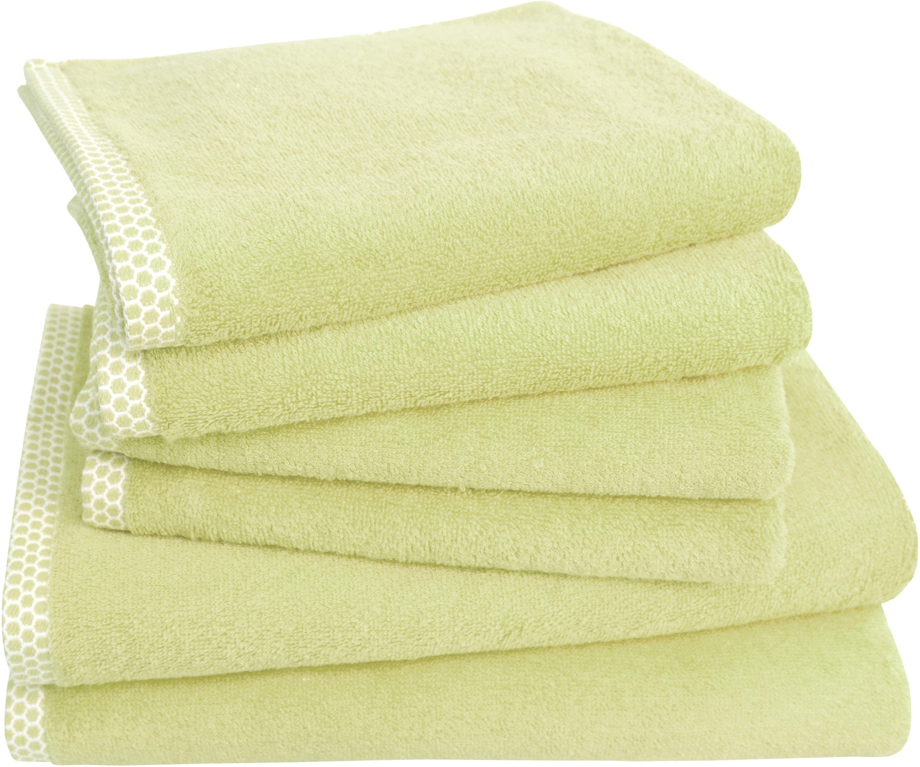 Dyckhoff Handtuch Set Pure Natural Uni, Frottier (Set, 6-St), BIO Baumwolle, GOTS