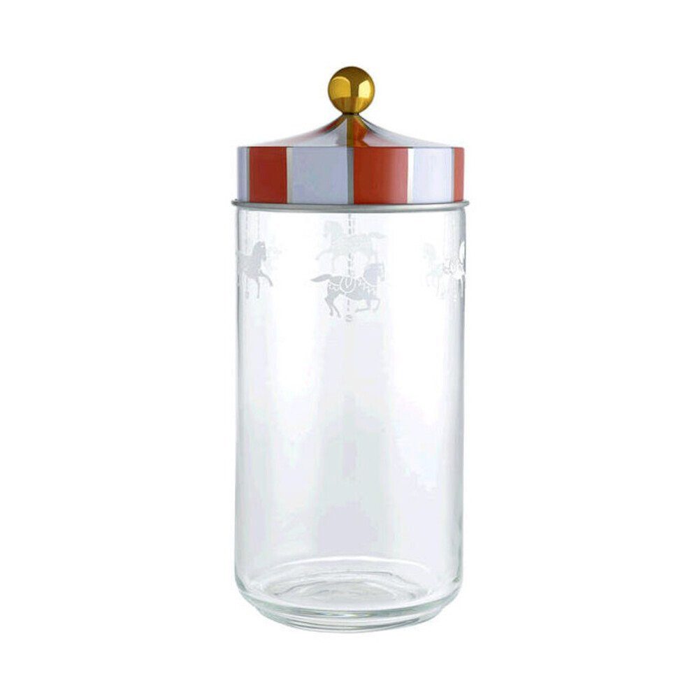 Alessi Geschirr-Set Küchendose 1,5 ltr. Circus, Glas, Weißblech