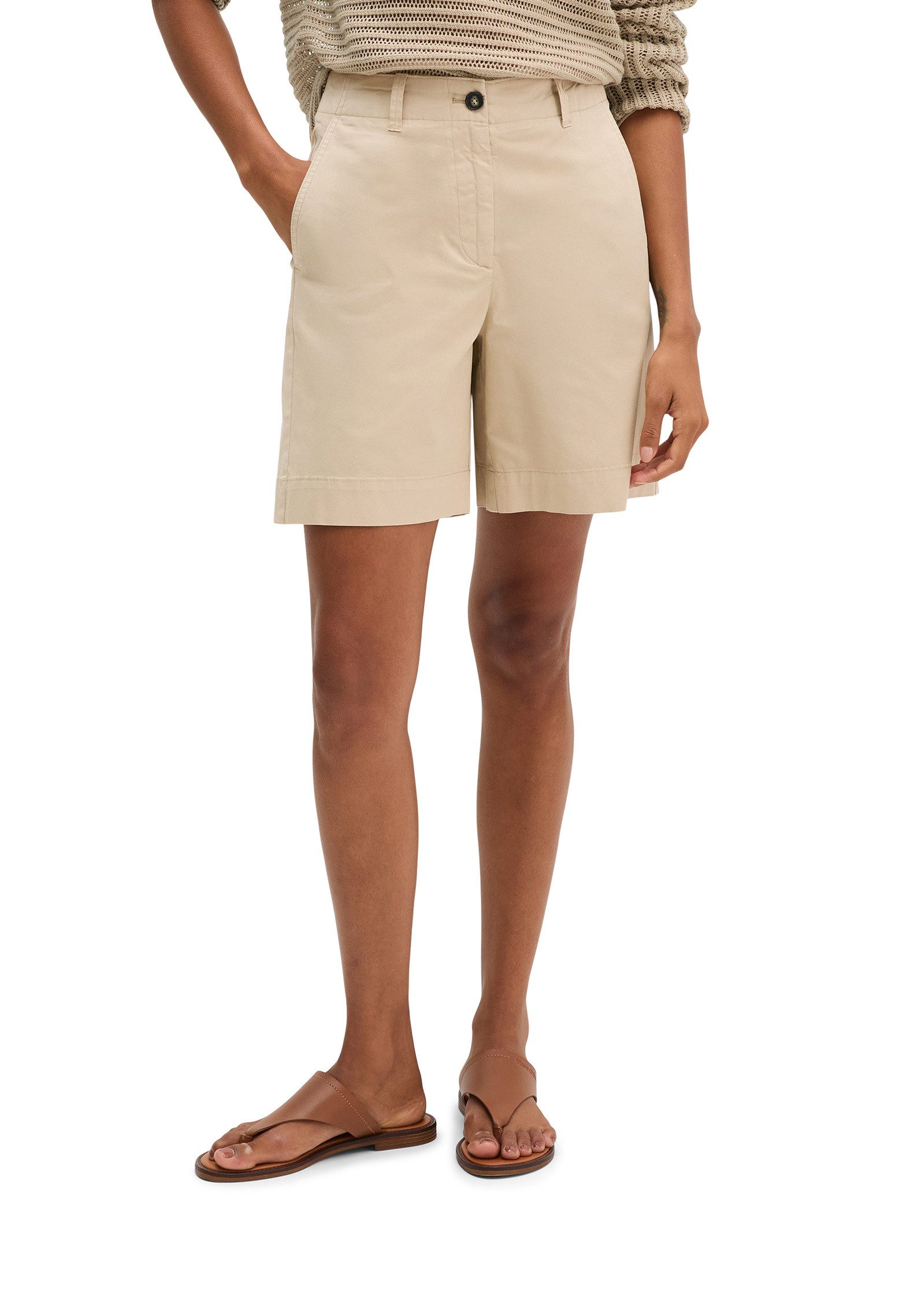 Marc O'Polo Shorts aus Organic Cotton-Lyocell-Leinen-Mix