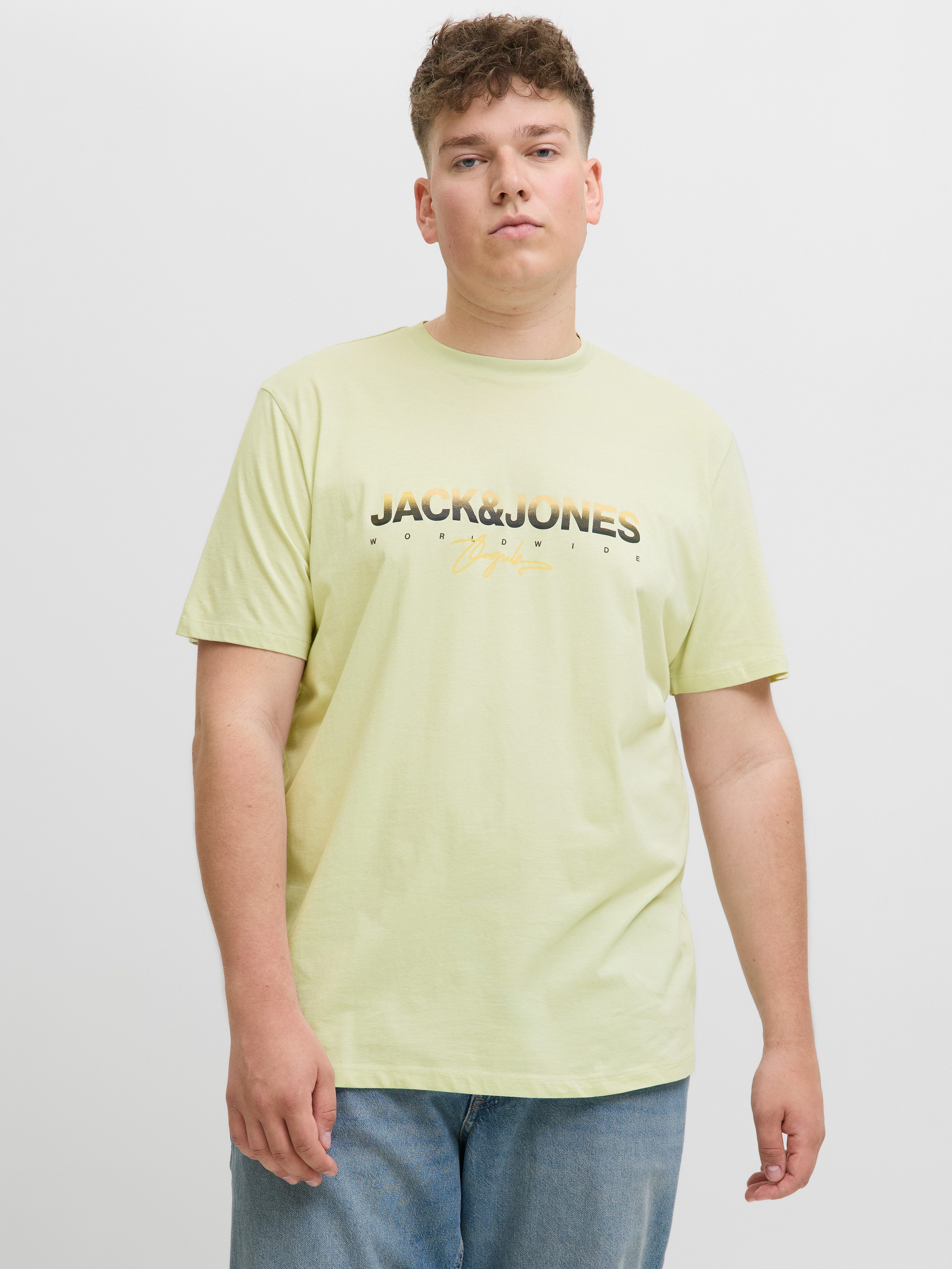 Jack & Jones PlusSize Print-Shirt JORCANGGU TEE SS CREW NECK FST PLS mit Lo günstig online kaufen