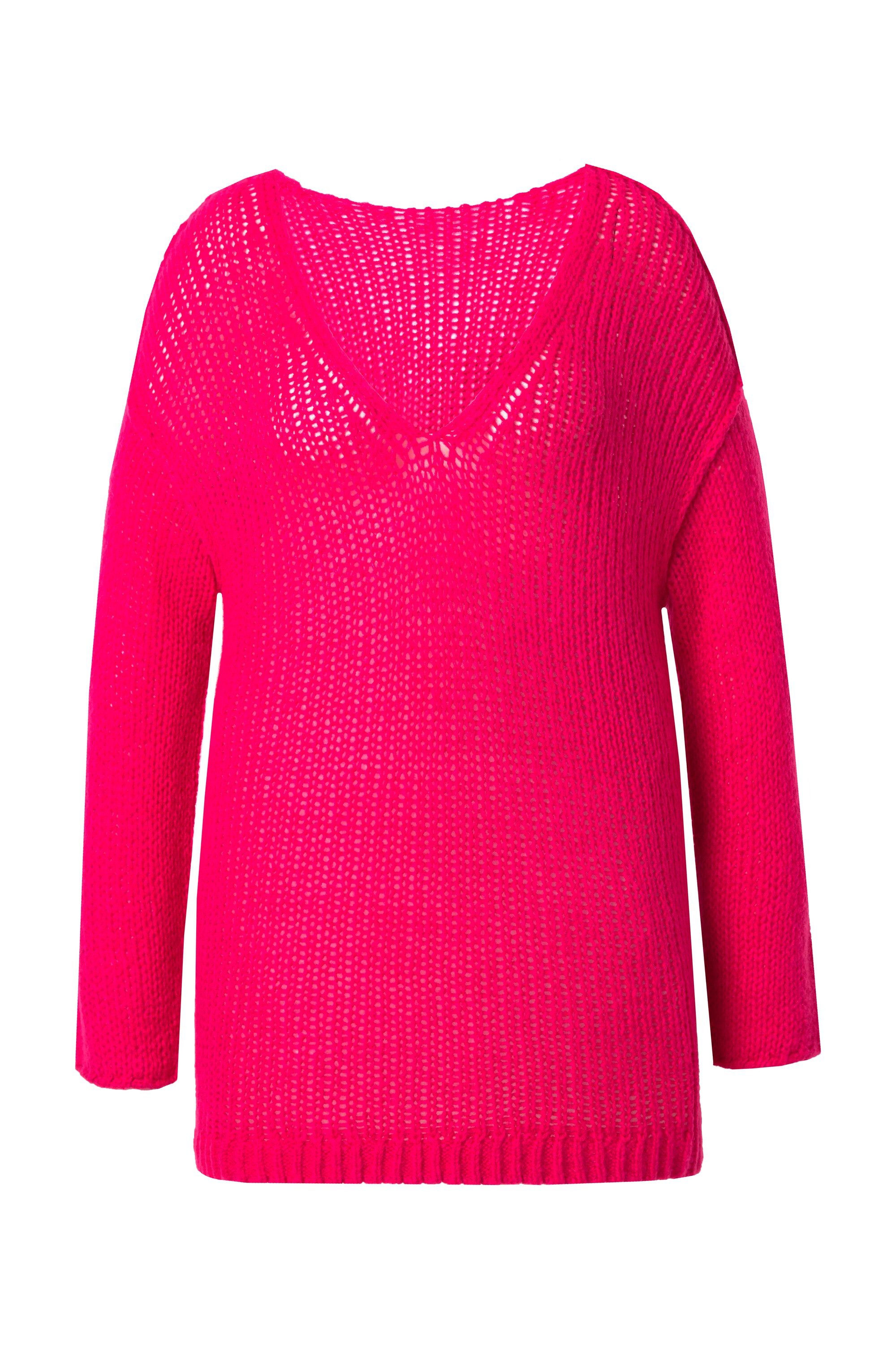 Angel of Style Strickpullover Pullover oversized Ballonärmel V-Ausschnitt. günstig online kaufen