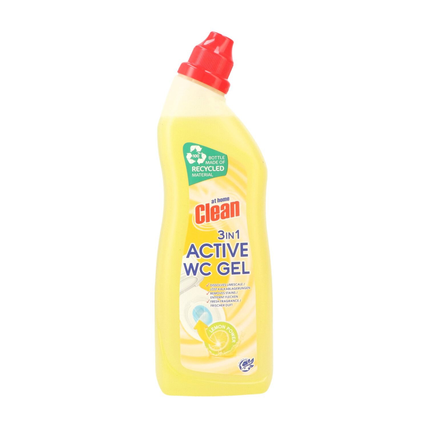 12x At Home WC Reiniger Aktiv Gel Zitrone 0,75L Toiletten Kalklöser Entkalker