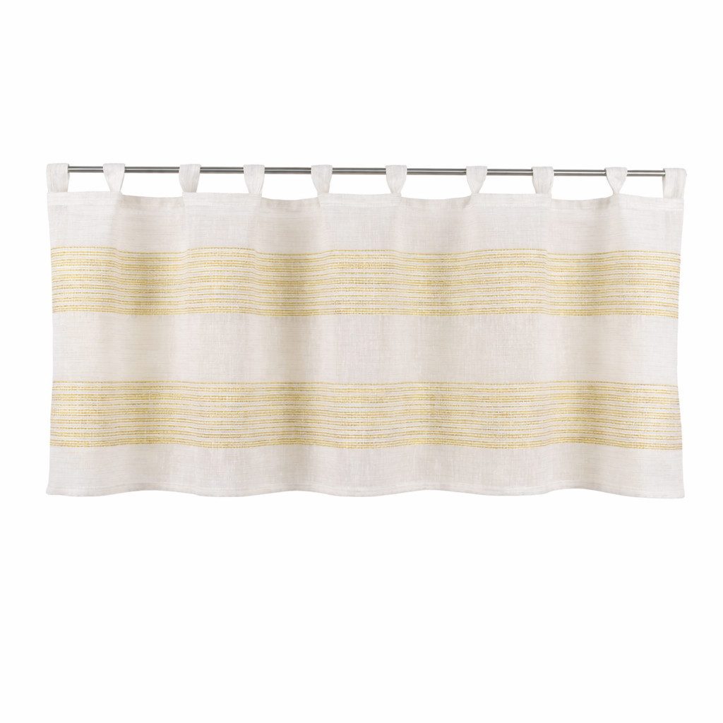 EXPERIENCE Scheibengardine Premium Bistrogardine 50x140 cm – Scheibengardine mit Schlaufen, Schlaufen, halbtransparent, Deko