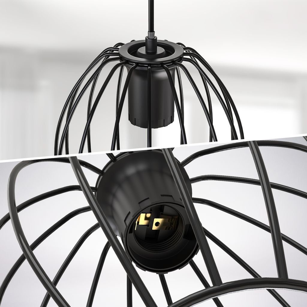 B.K.Licht LED Pendelleuchte 3-flammige E27 296x1390mm günstig online kaufen