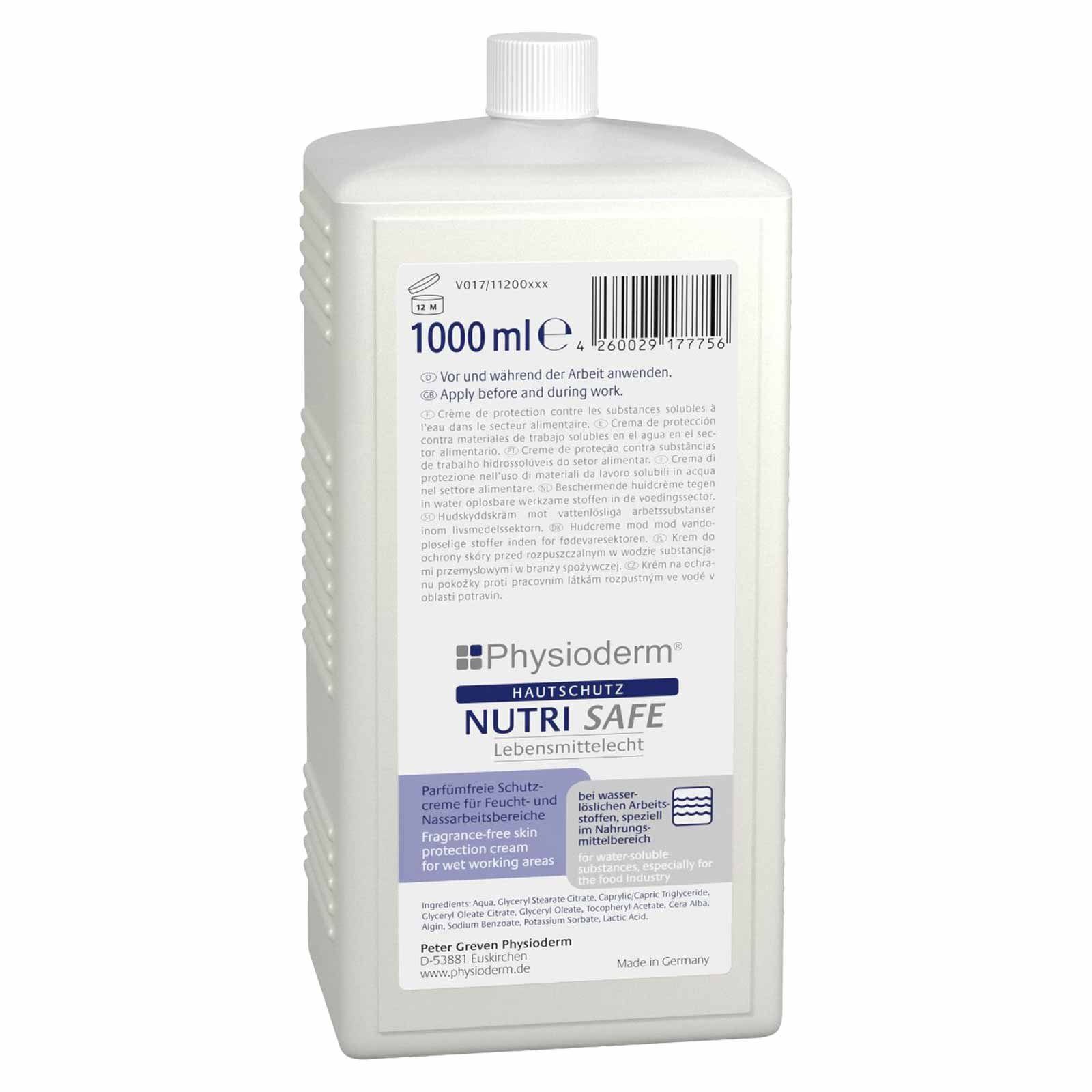 Physioderm Handcreme Hautschutzcreme Nutri Safe, HACCP-konform, Hautcreme, Gesichtscreme