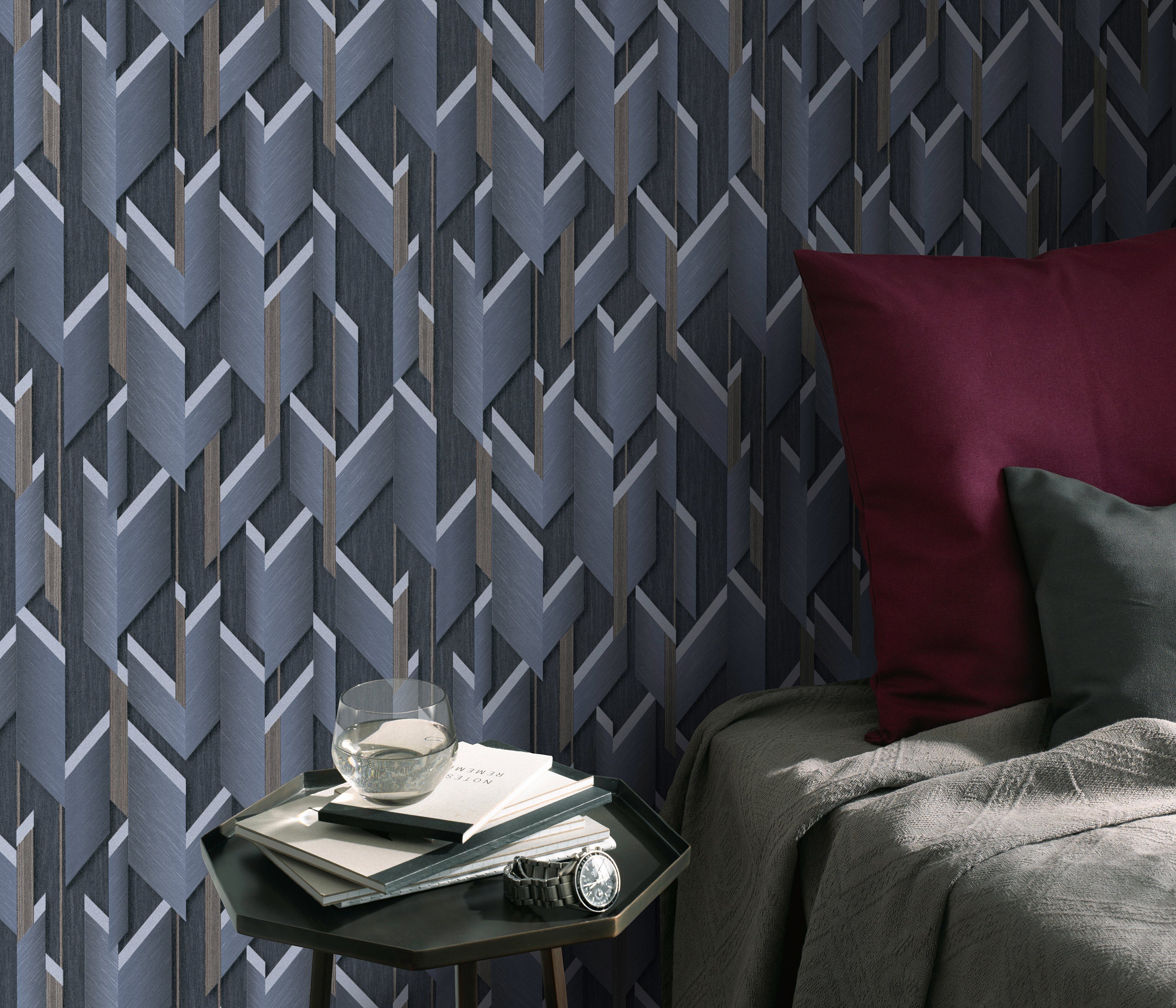 Erismann Fashion for walls Vliestapete Maria blau Fashion Guido for Walls, - Kretschmer GMK, Grafisch