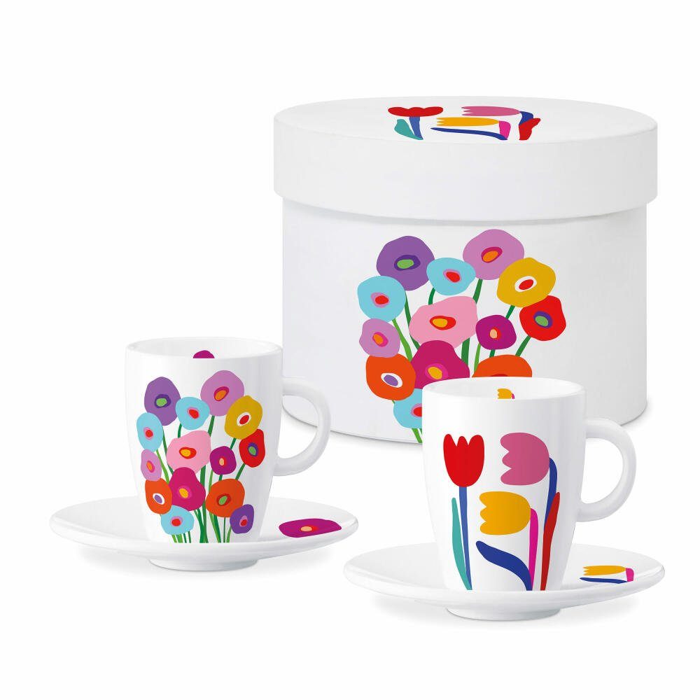 PPD Espressotasse Super Bloom x 2 E-Cup 2er Set 80 ml, New Bone China