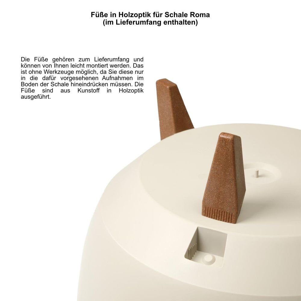 Heimwerkercenter Pflanzschale MePla - Schale Roma - wetterfestes Pflanzgefäßø24cm - weiß