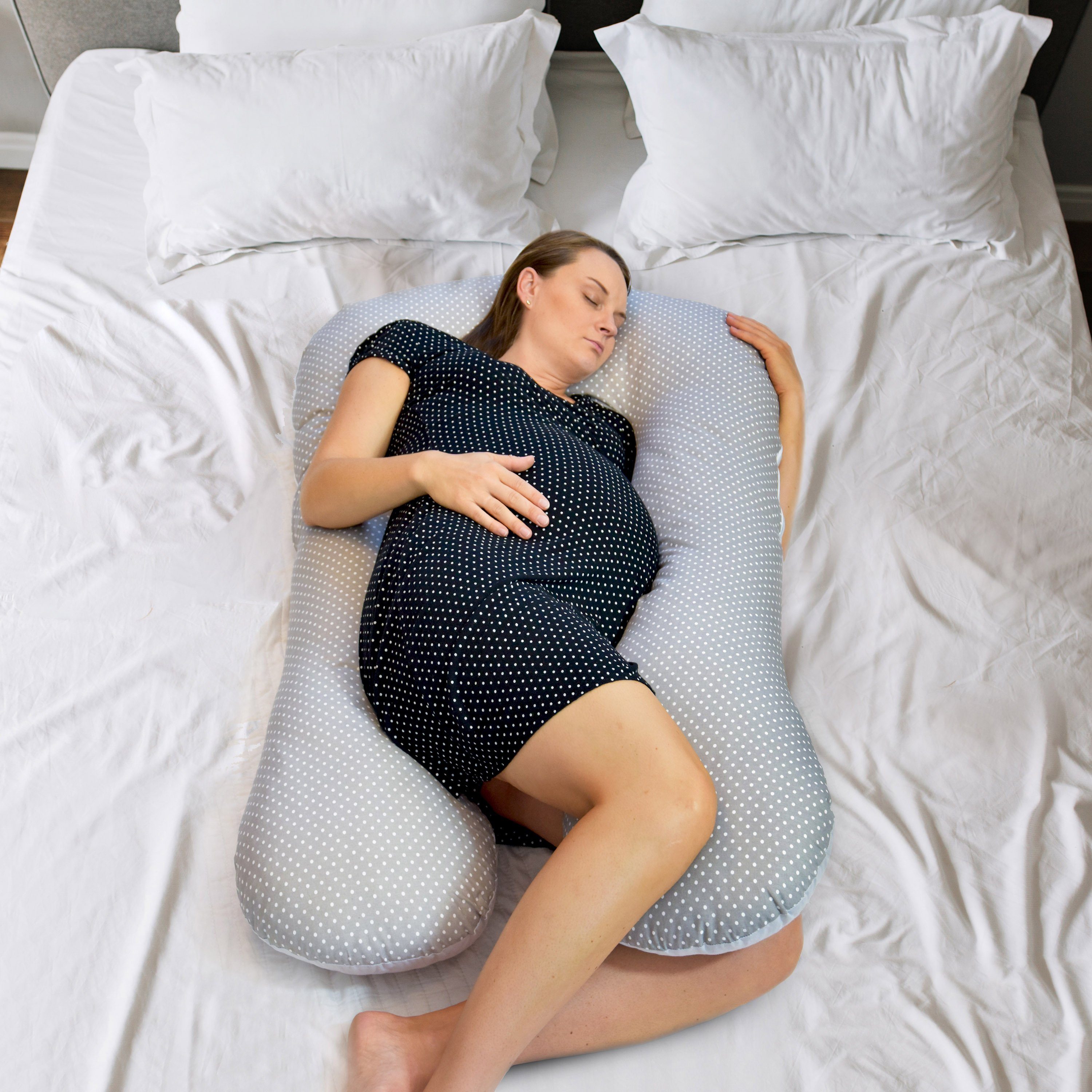 Amilian Stillkissen 330 cm - Seitenschläferkissen, Schwangerschaftskissen, Lagerungskissen, Stillkissen XXL - Stillkissen Seitenschläferkissen - Amilian Stillki – Bild 2 von 5