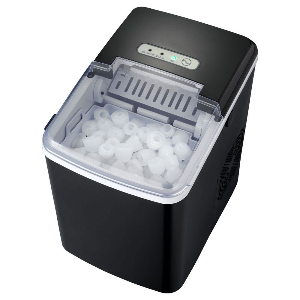 MELISSA Eiswürfelmaschine, Eiswürfel Maschine schwarz 1,85l Ice Cube Maker Leise 120W LED Anzeige