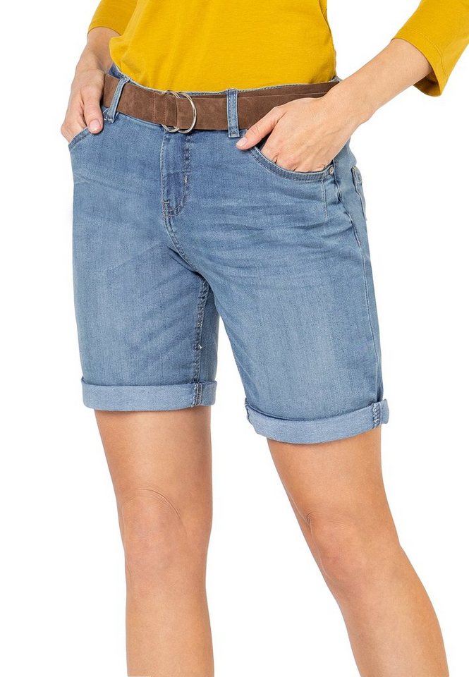 SUBLEVEL Jeansbermudas Denim Bermuda mit Gürtel