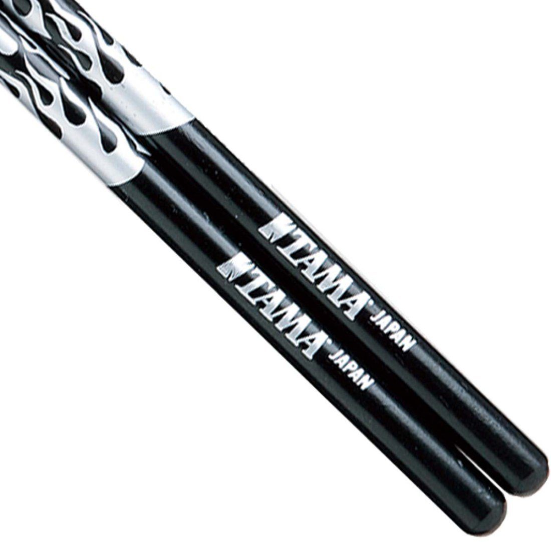 Tama Drumsticks Tama Schlagzeugstöcke 5A-F-BS Japan Oak Silver Fire (1 Paar), mit Flammenaufdruck