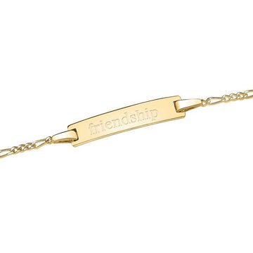 Unique Silberarmband Damenarmband mit Herz Elementen gold ID1013-G (Länge: 12cm)