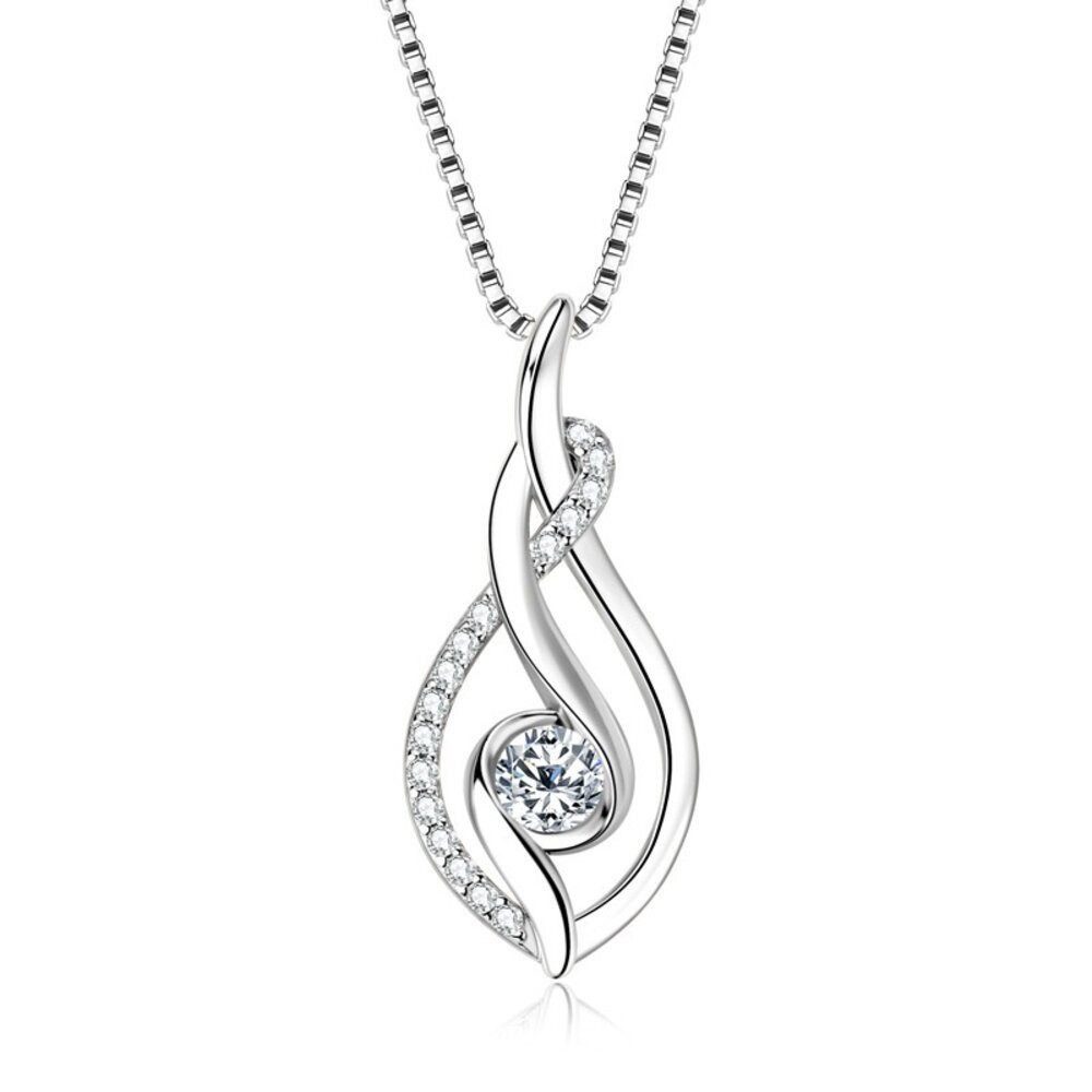 ROUGEMONT Kette mit Anhänger Exklusive Moissanit Halskette 925 Sterling Silber 18KGold +zertifikat, Echtschmuck mit Zertifikat – Bild 2 von 5