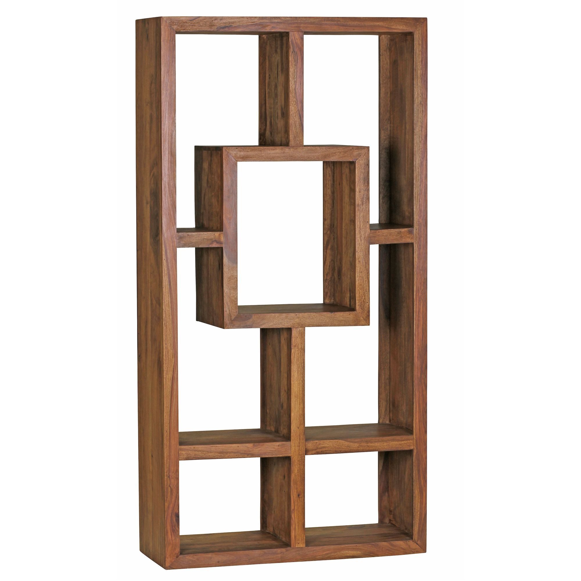 furnicato Bücherregal Regal Massivholz, Walnuss Finish 180x90x35 cm, 1-tlg.