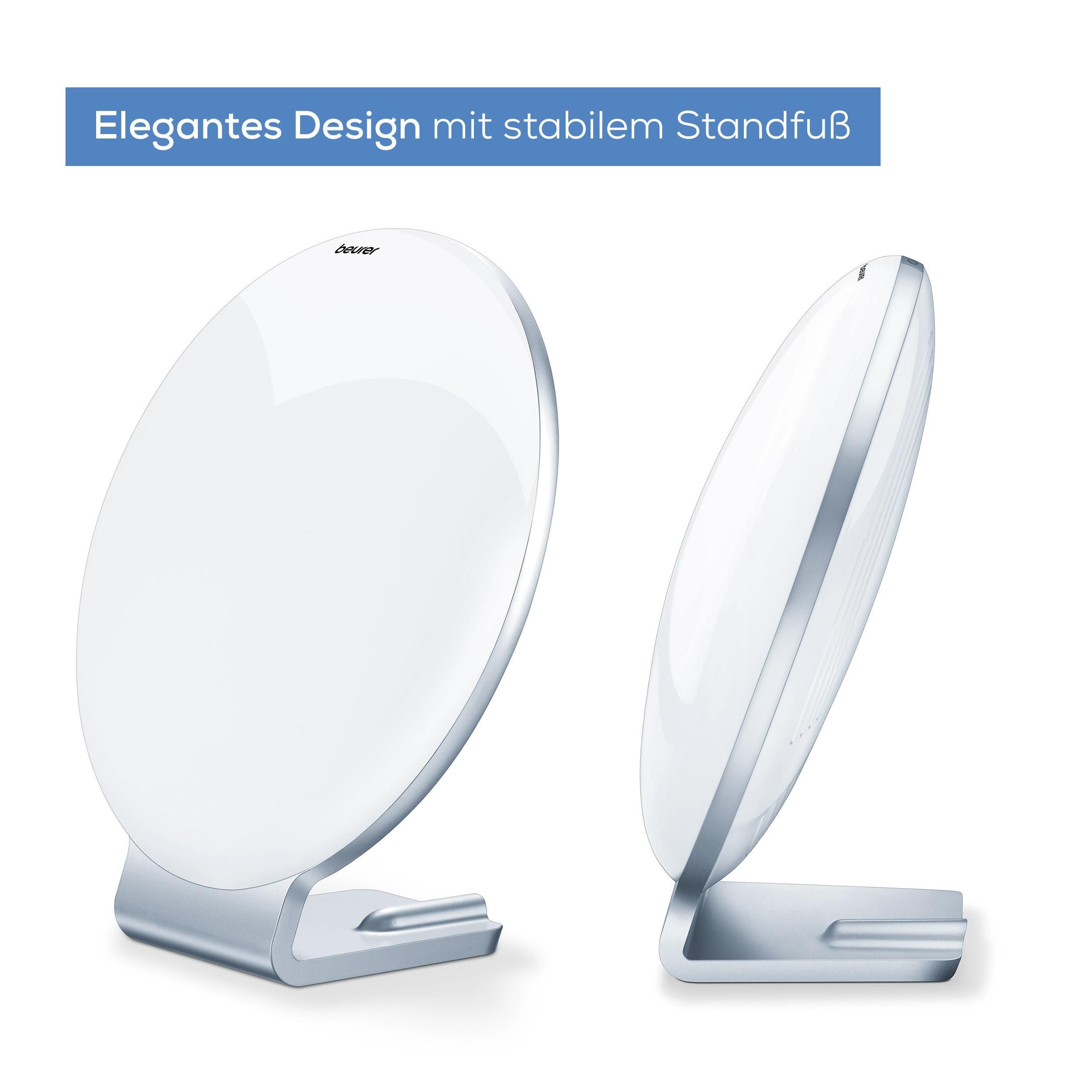 BEURER Tageslichtlampe TL 50 mit rundem Design, ideal für zu Hause oder im Büro, LED fest integriert, Zur Anwendung bei Lichtmangelerscheinungen und gedrückter  – Bild 5 von 5
