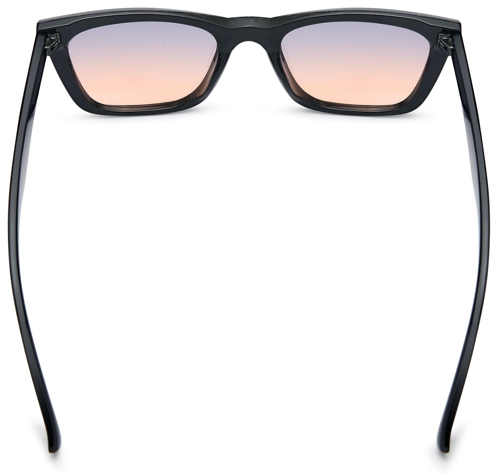 styleBREAKER Sonnenbrille (1-St) Getönt Schwarz Verlauf Glas Grau-Apricot Gestell 