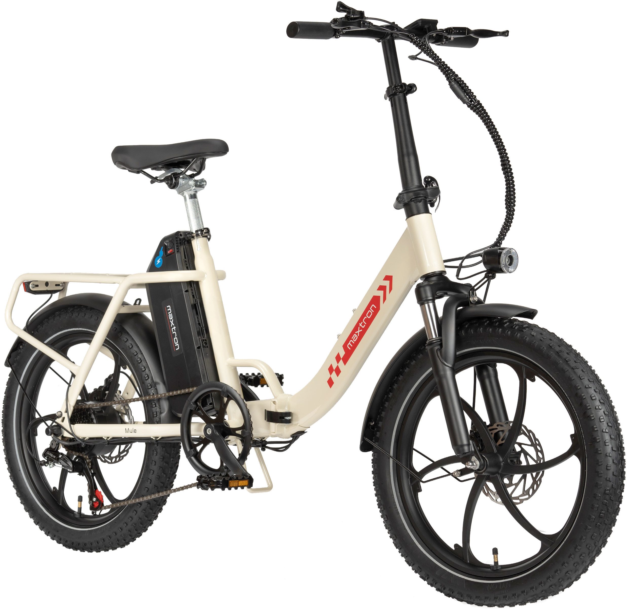 Maxtron E-Bike Klapprad Maxtron MULE Klapprad, 7 Gang Shimano ALTUS Schaltwerk, Kettenschaltung, 960 Wh, (Packung), Stadt & Abenteuer: 20" Fatbike mit XXL 20Ah Akku.