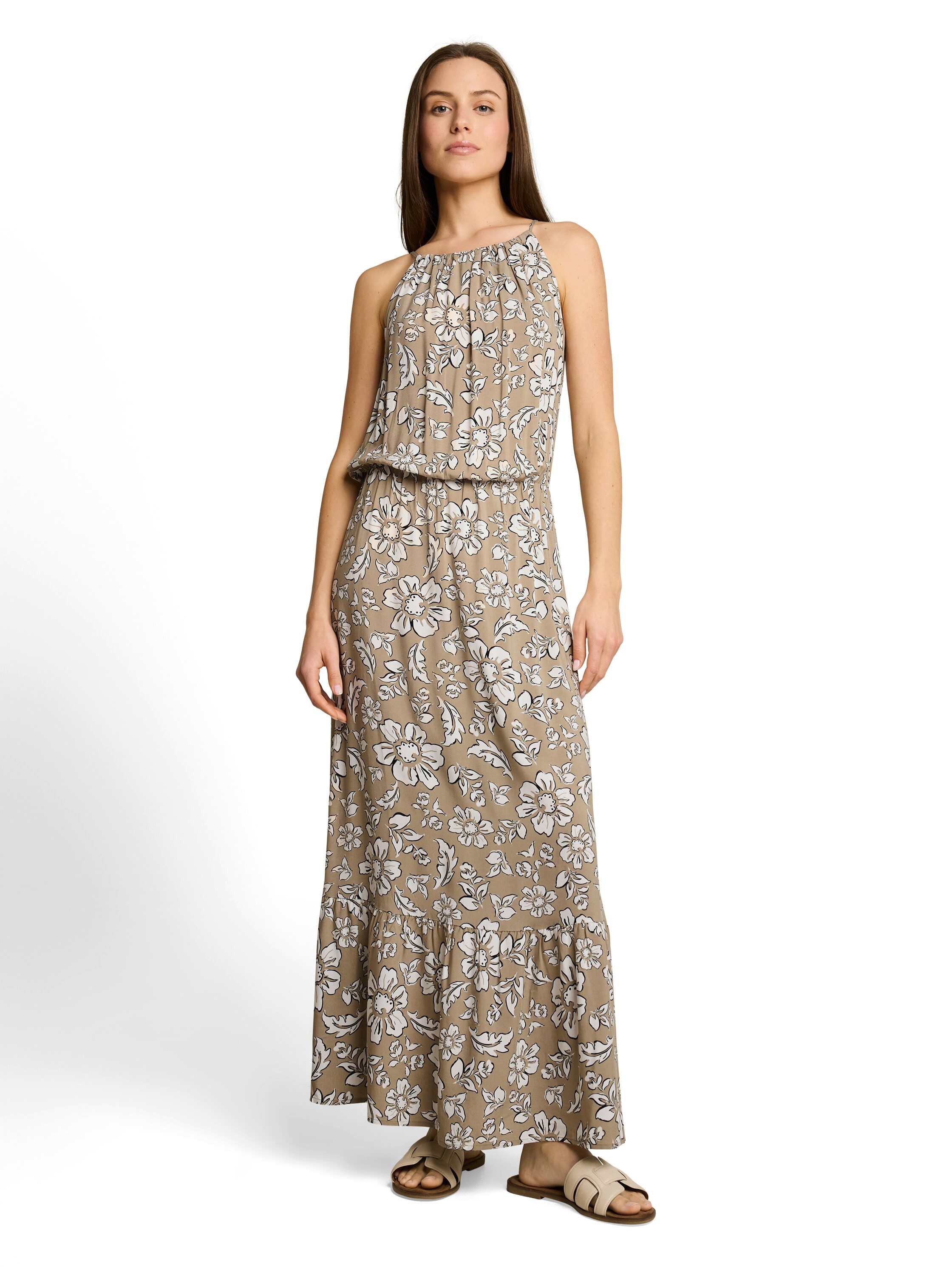 TOM TAILOR Spaghettikleid Sommerkleid im Blümchen-Look