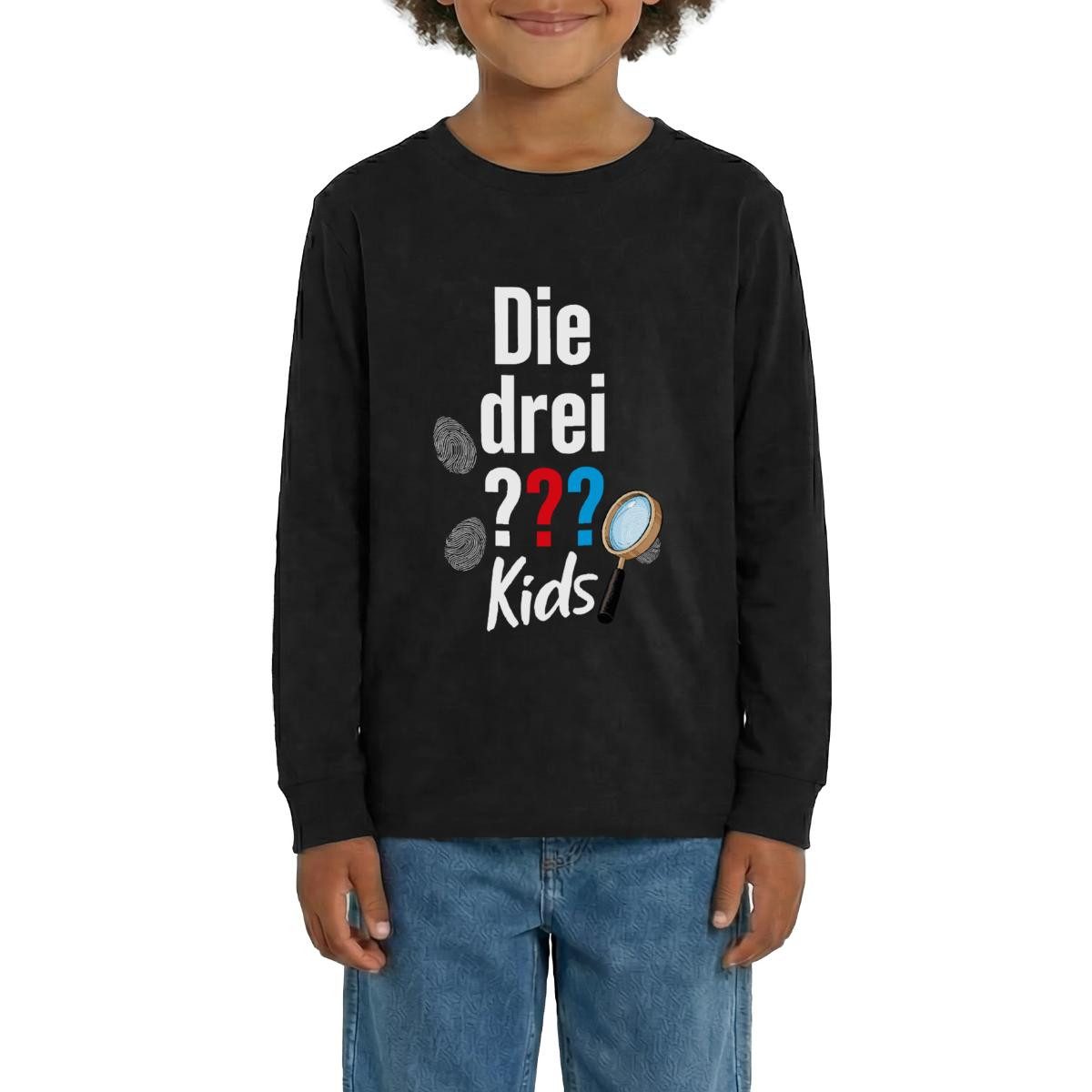 T-Shirt Die Drei Fragezeichen Kids Logo und Gadgets Teenager Premium Langarmsh