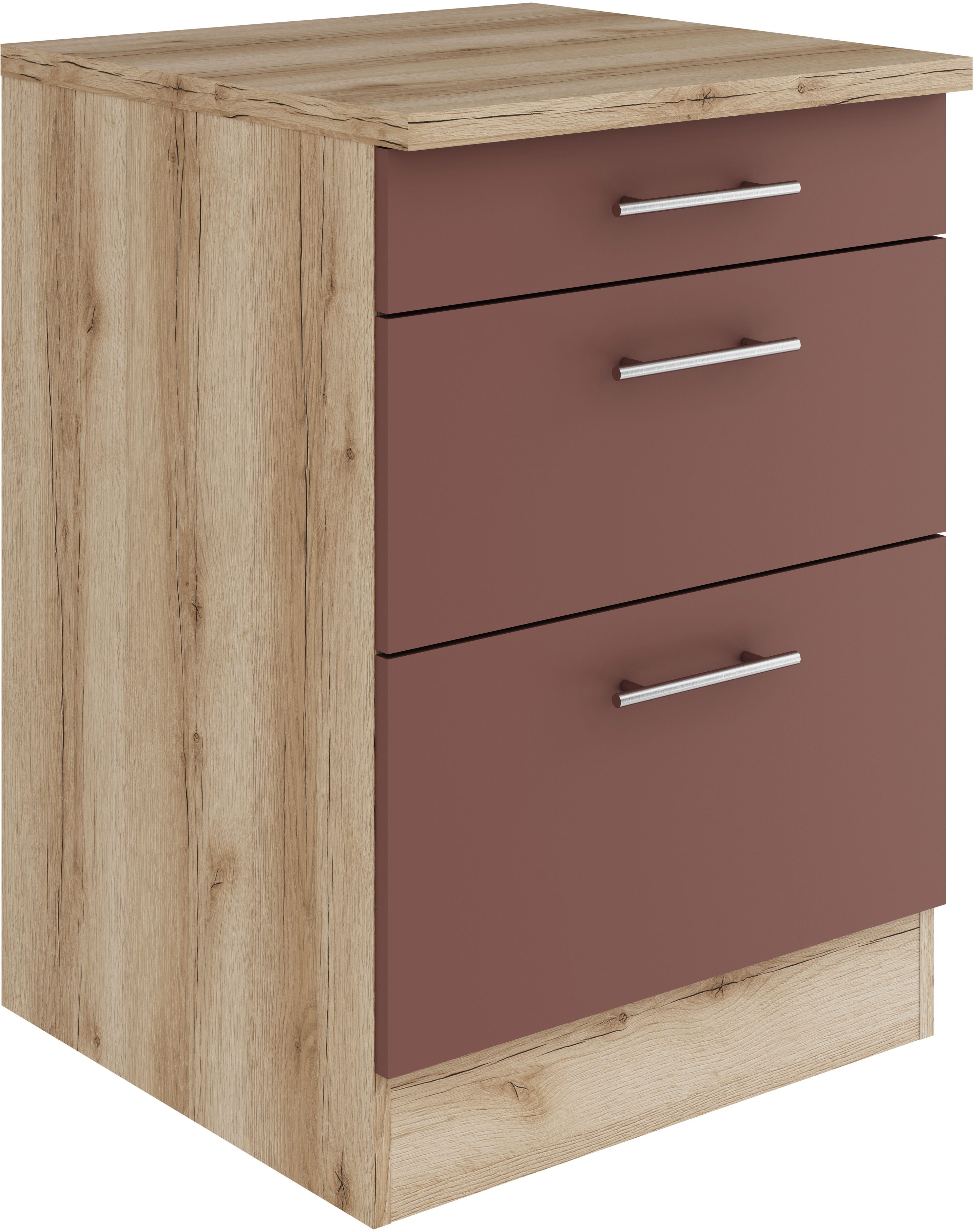OPTIFIT Unterschrank Bella Breite 60 cm, 2 Auszüge, 1 Schubkasten