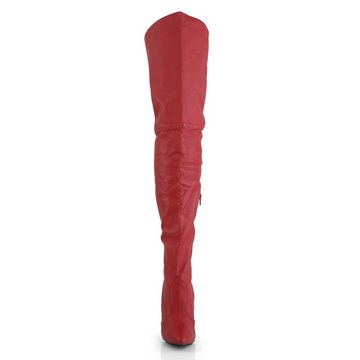 Pleaser Pleaser LEGEND-8899 Leder Overknee Stiefel Rot Overkneestiefel aus echtem Leder