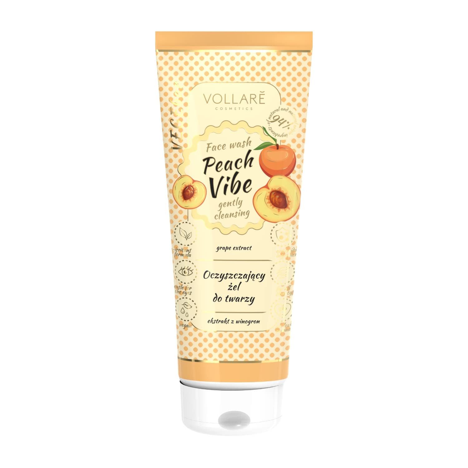 Vollarè Cosmetics Gesichtsreinigungsgel Gesicht Gel Cleanser Vegan Bio Natural, 1-tlg.