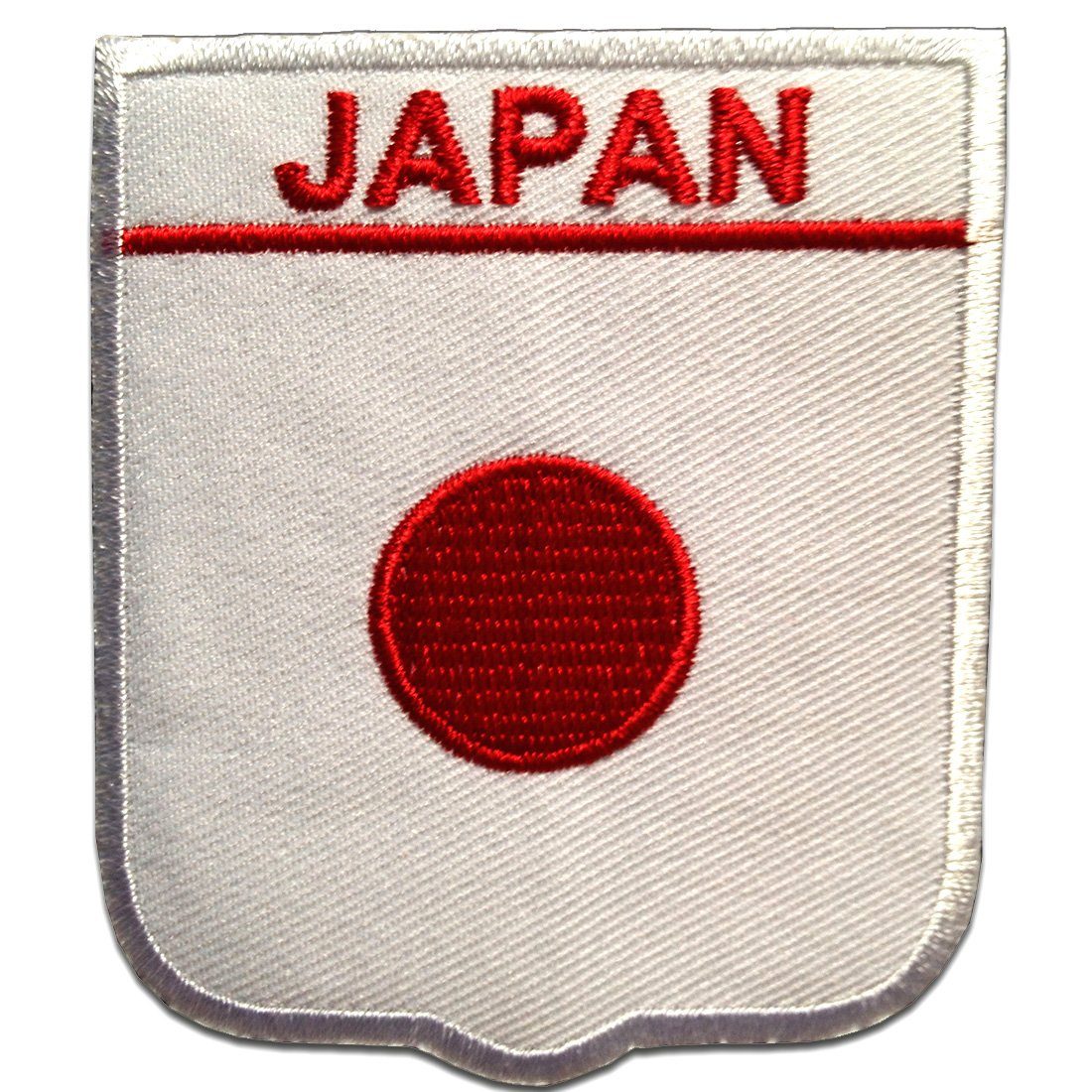 Catch the Patch Aufnäher Bügelbild, Aufbügler, Applikationen, Patches, Flicken, zum aufbügeln, Polyester, Japan Flagge Fahne - Größe: 6,5 x 7,5 cm