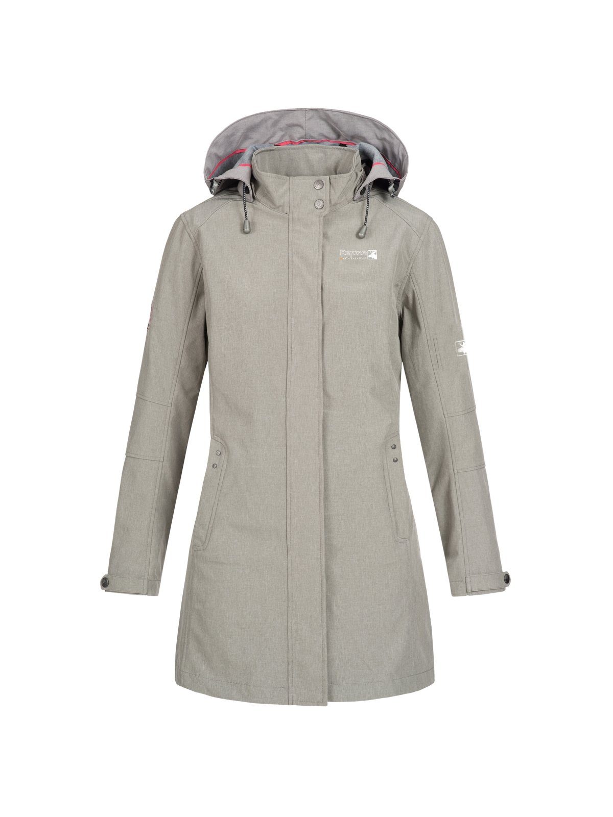 DEPROC Active Softshellmantel GLACE SILVER LONG WOMEN auch in Großen Größen erhältlich