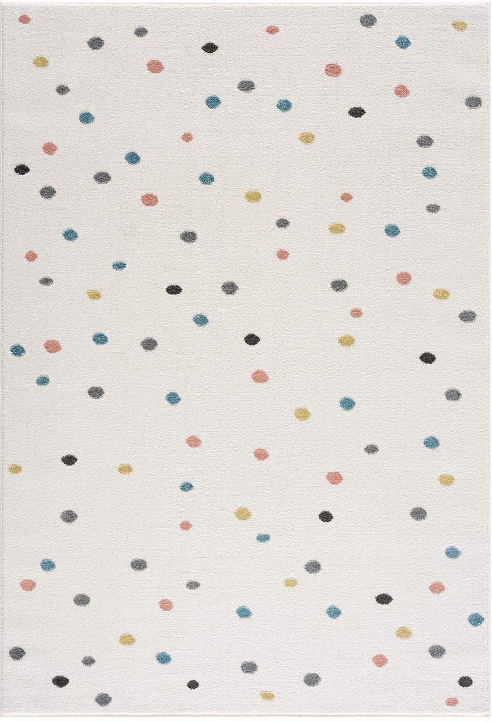 Carpet City Kinderteppich Anime9396, rechteckig, Höhe: 11 mm, Spielteppich, Bunte Punkte, Weicher Flor, Pflegeleicht, Kinderzimmer